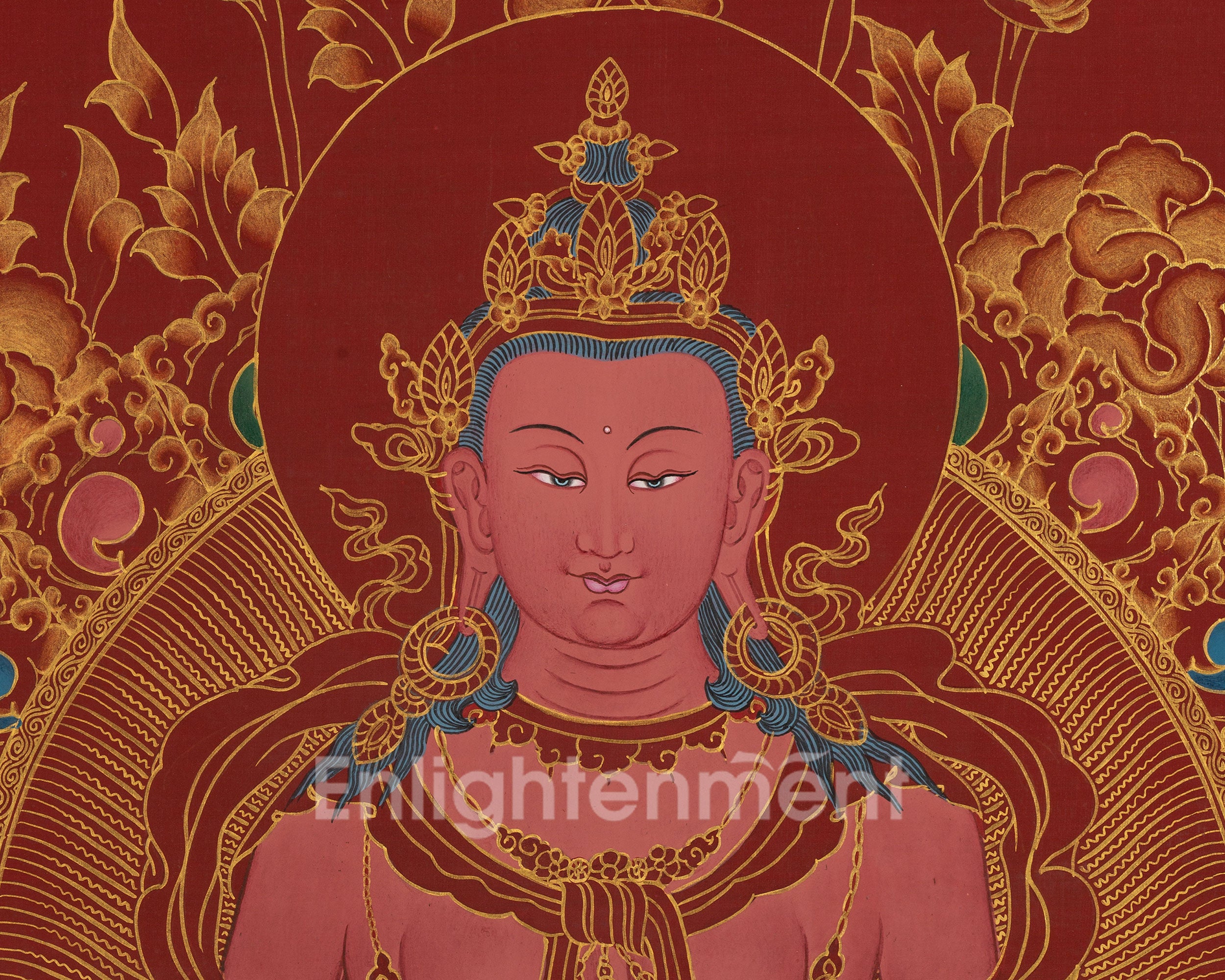 Buddha Amitayus Thangka | 24k Gold High Quality Art | Religious Painting