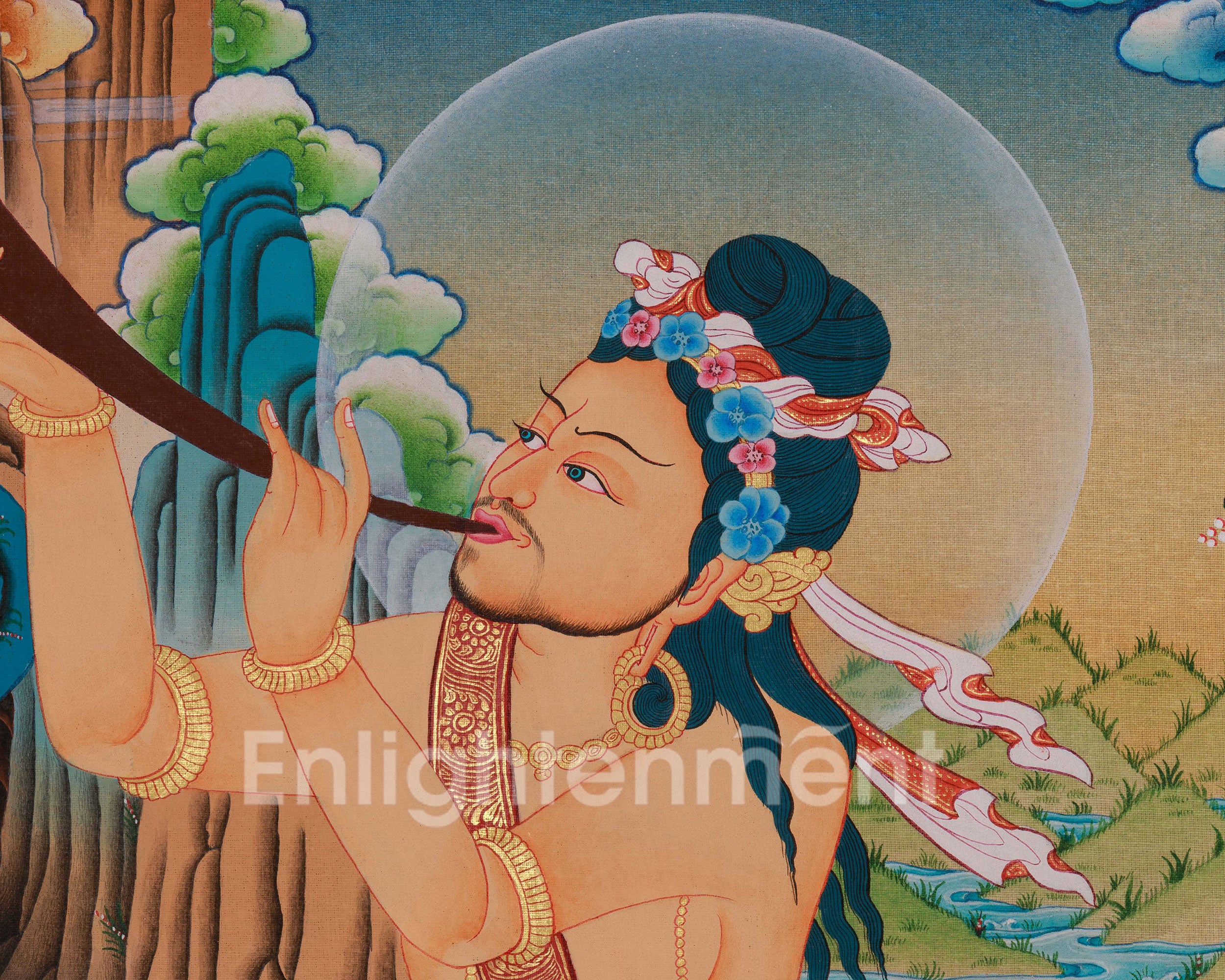 Mahasiddha Naropa Thangka | Vajrayana Buddhist Master Artwork
