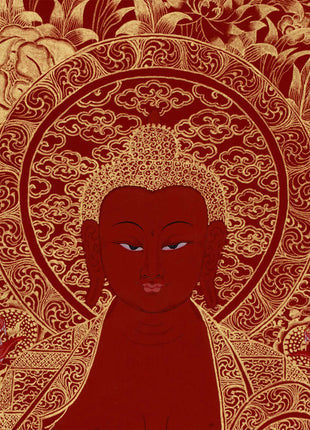 Red Amida Buddha Thangka | Lord of the Western Pure Land and Infinite Light