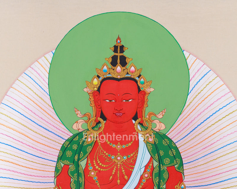 Amitayus with White Tara and Namgyalma Thangka