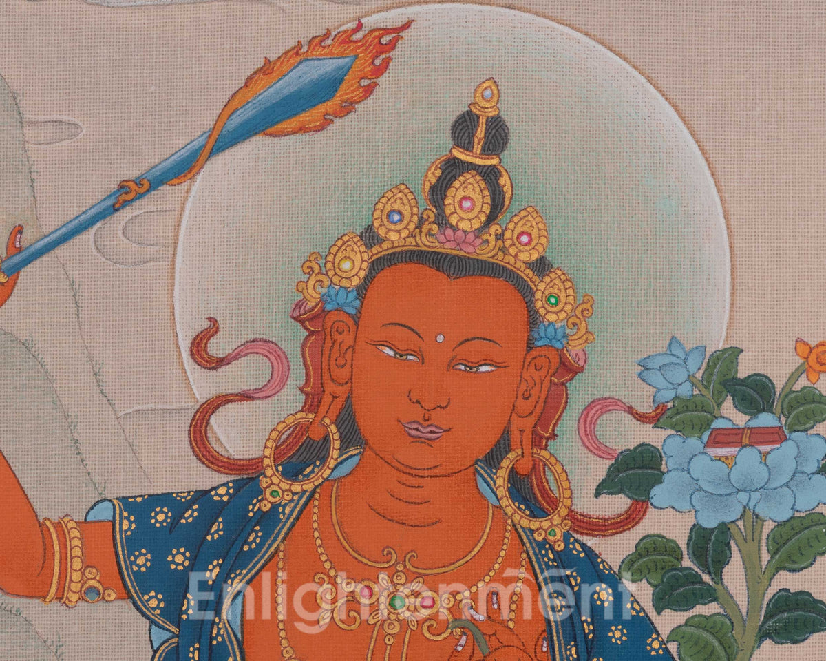 Manjushri Sacred Buddhist Art | Wisdom Deity | Vajrayana Buddhism