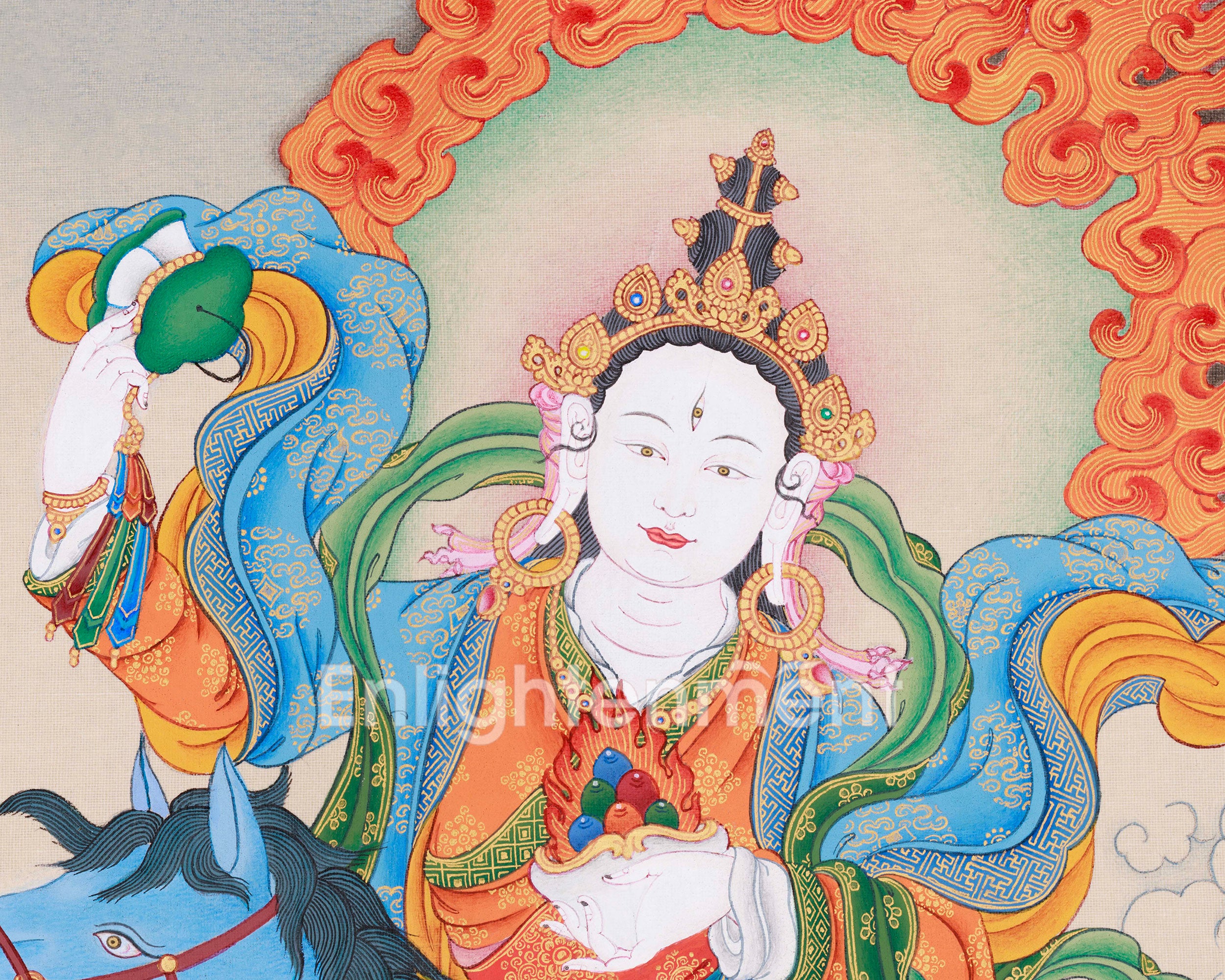 Dakini Achi Chokyi Drolma Thangka | The Founder of Drikung Kagyu