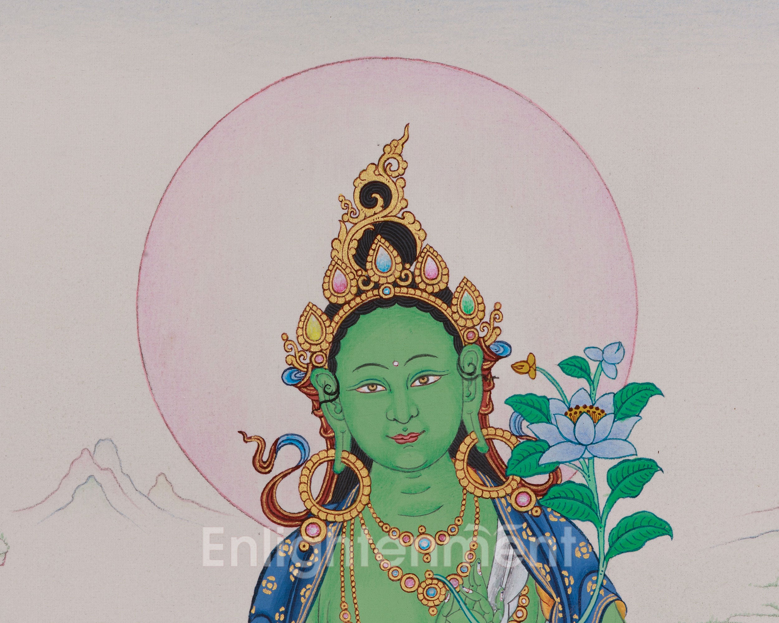 Green Tara Dolma Thangka | Goddess of Compassion & Swift Protection