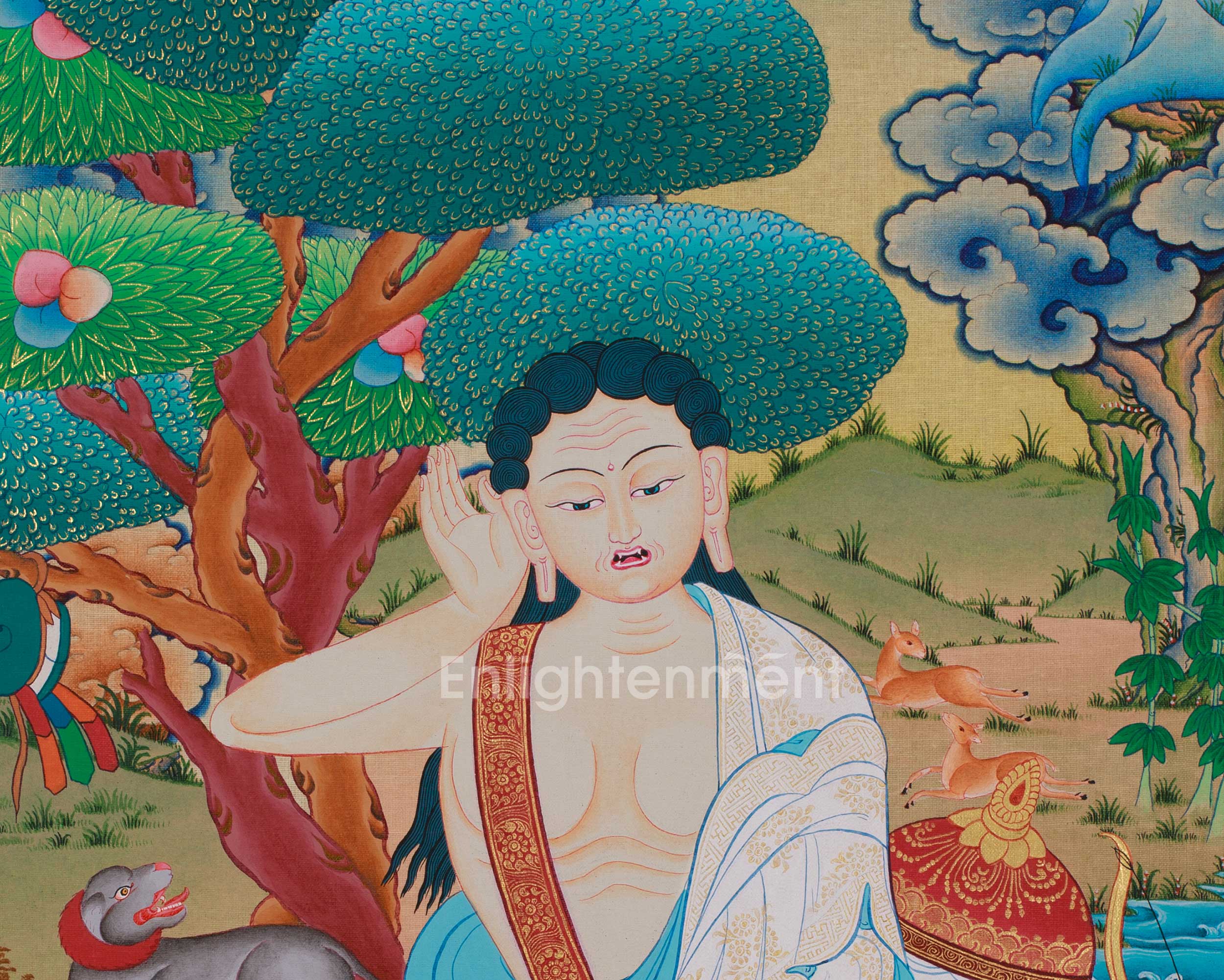Himalayan Thangka of Milarepa | Spiritual Teacher Milarepa