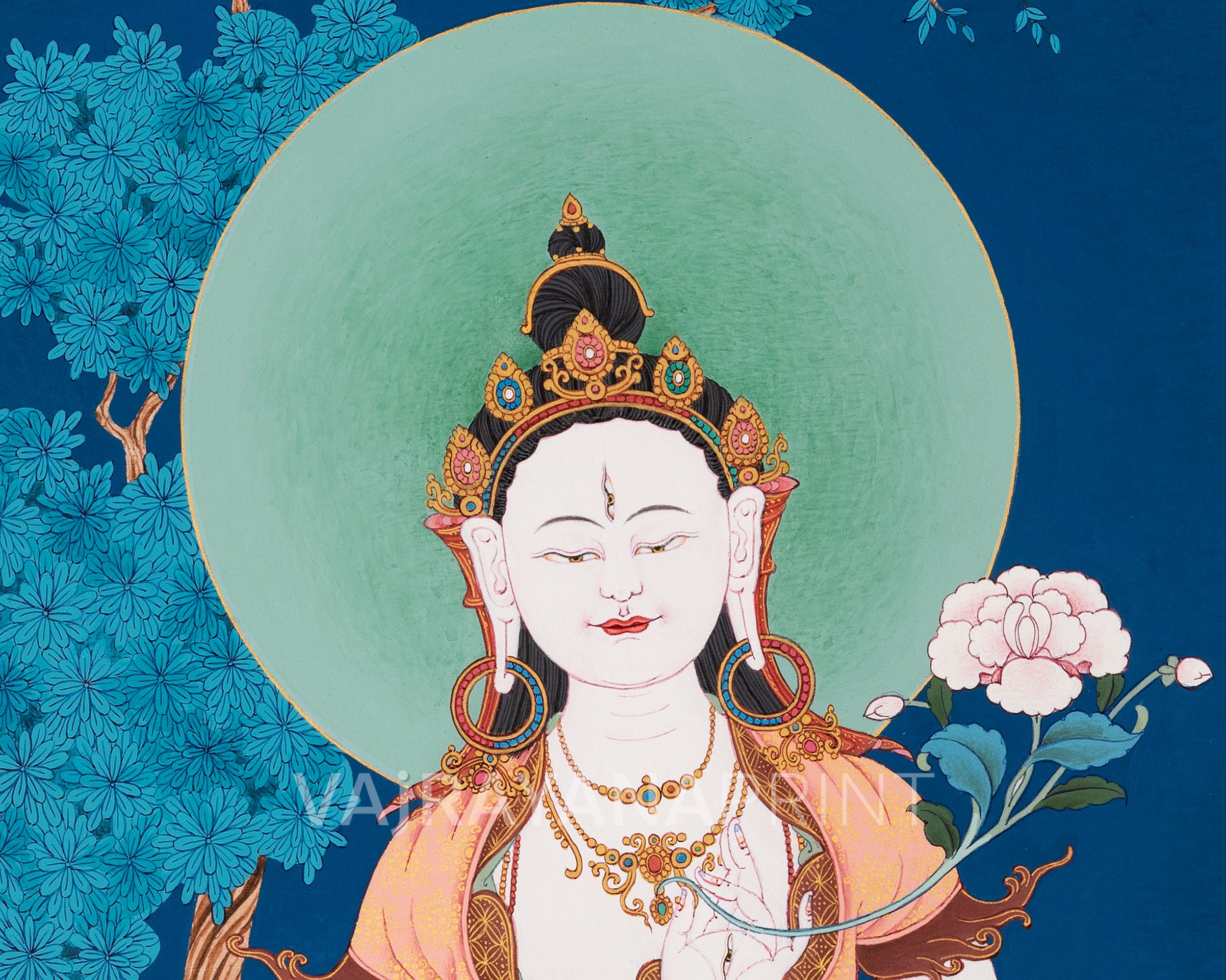 Healing Deity White Tara Print | High-Quality Goddess Tara Canvas Print