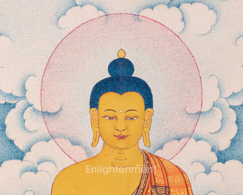 Siddhartha Gautama Art | Hand-Painted Shakyamuni Buddha Thangka | Buddhist Wall Decors