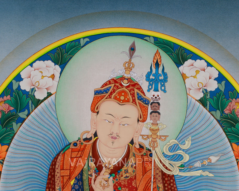 Guru Tsokye Dorje, Peaceful Guru Padmasambhava | Traditional Thangka Print