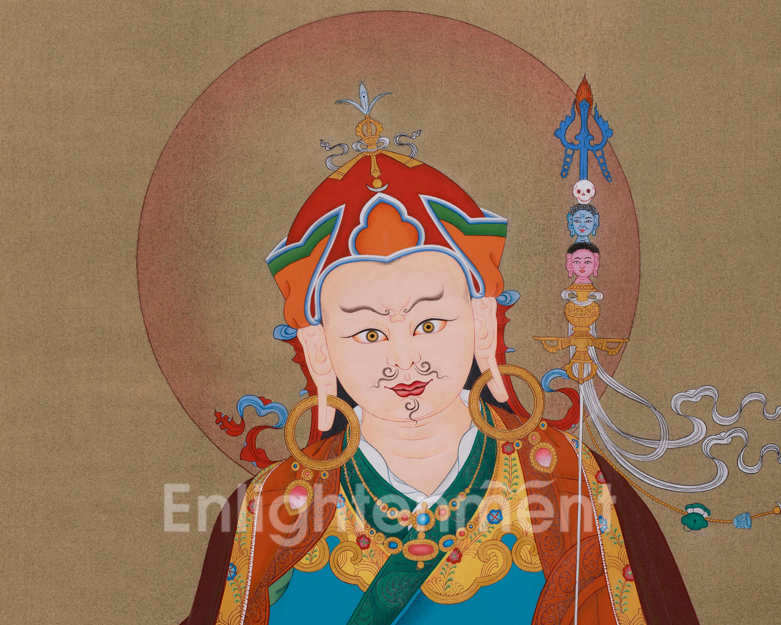 Traditional Padmasambhava Artwork | Thangka of the Guru Rinpoche, Second Buddha