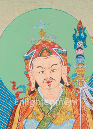 Guru Rinpoche Thangka: Free Brocade
