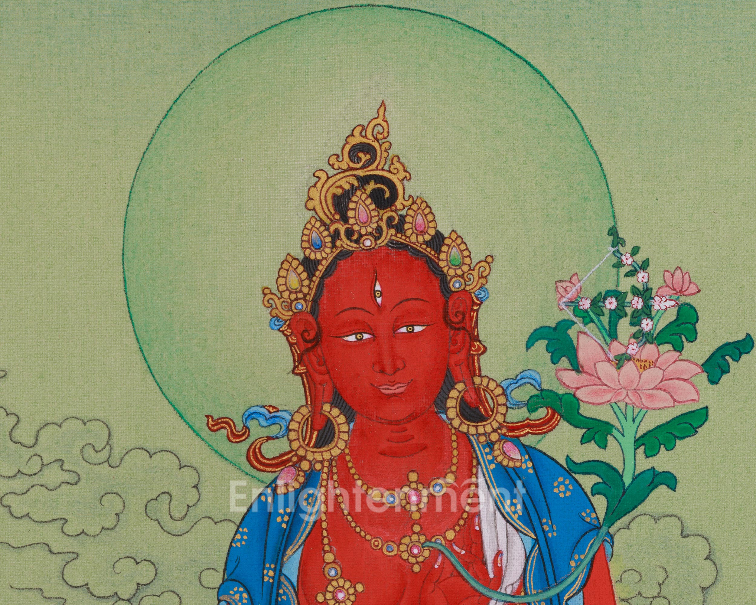 Red Tara Tibetan Thangka | Feminine Force of Transformation