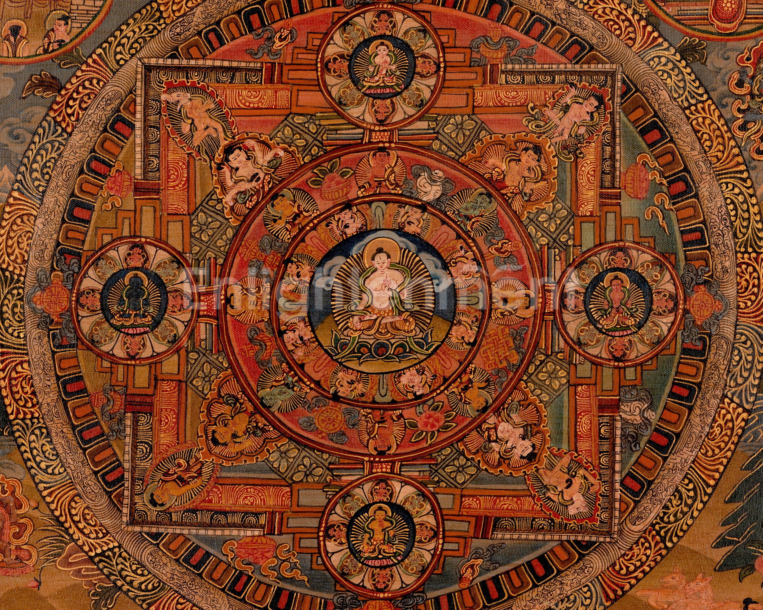 Tibetan White Tara Mandala Painting | Goddess of Longevity and Serenity