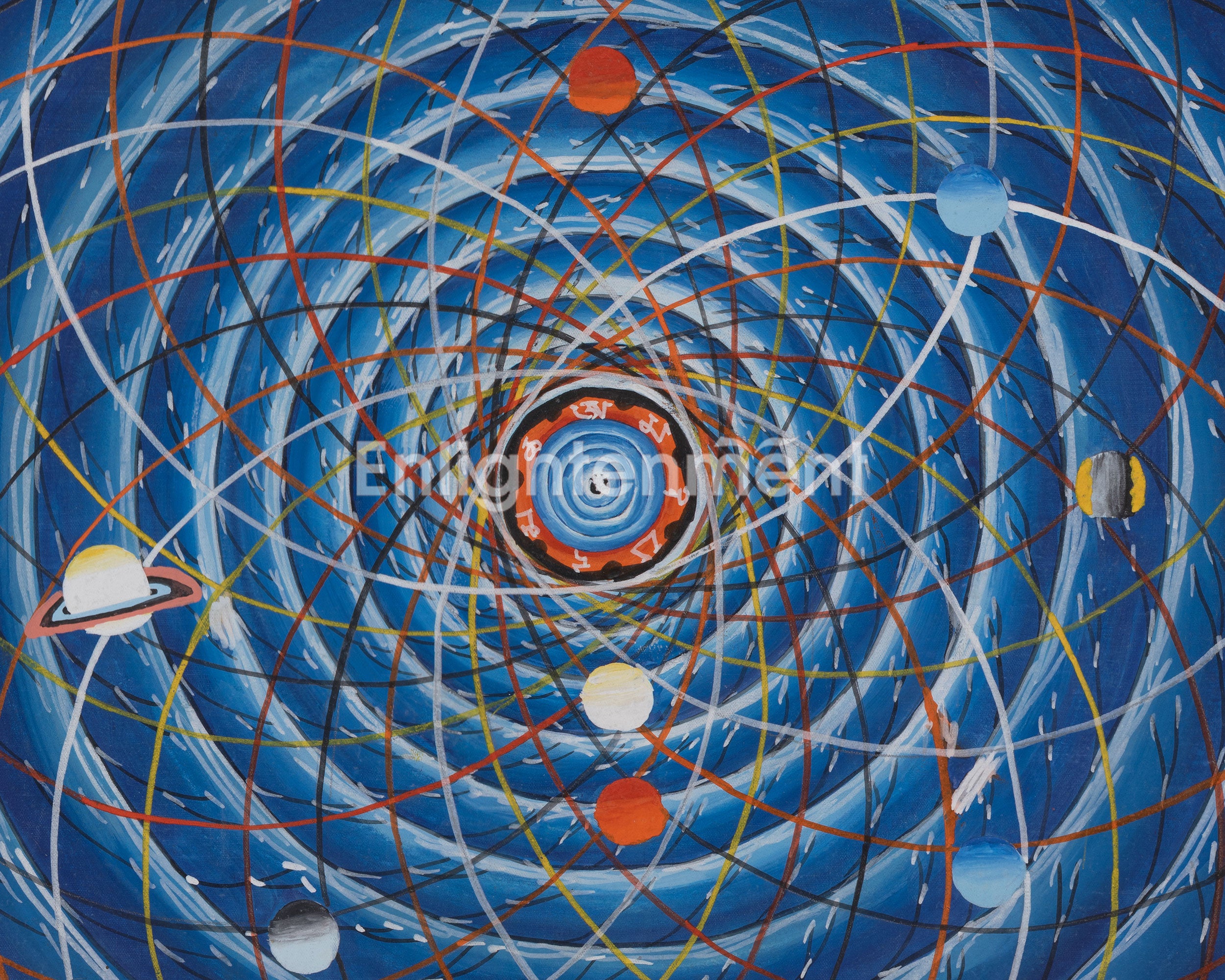 Hand-Painted Cosmic Mandala | Sacred Geometry Art