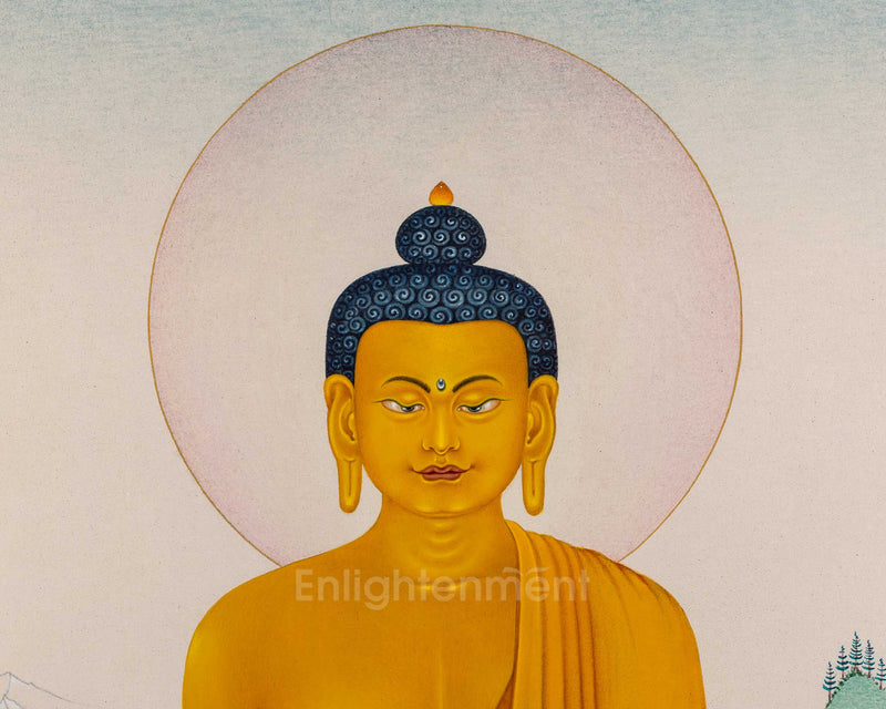 Uniquely Painted Shakyamuni Thangka