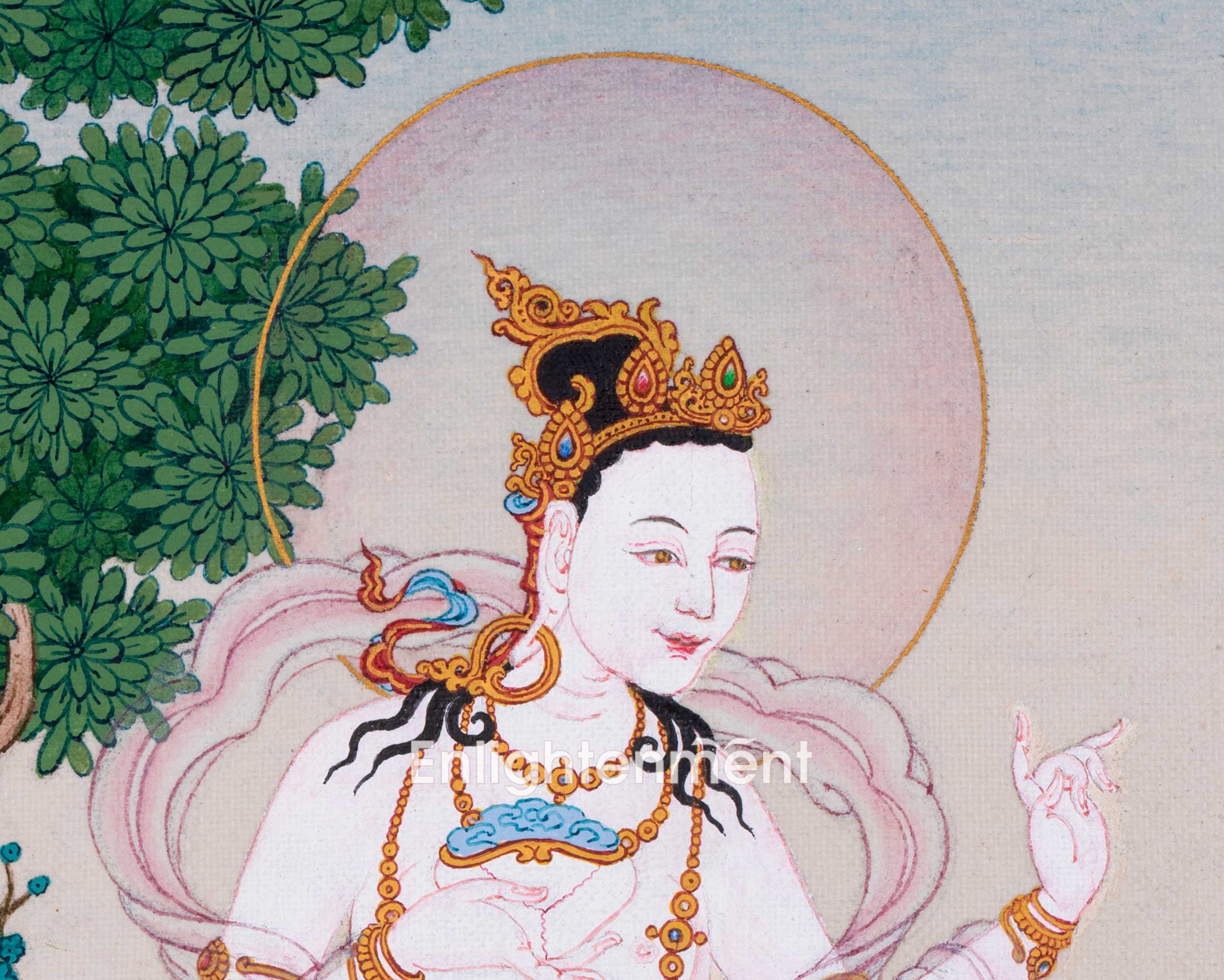 Small Sukhasiddhi Thangka | Buddhist Hand Painted Art | Religious Gift Ideas