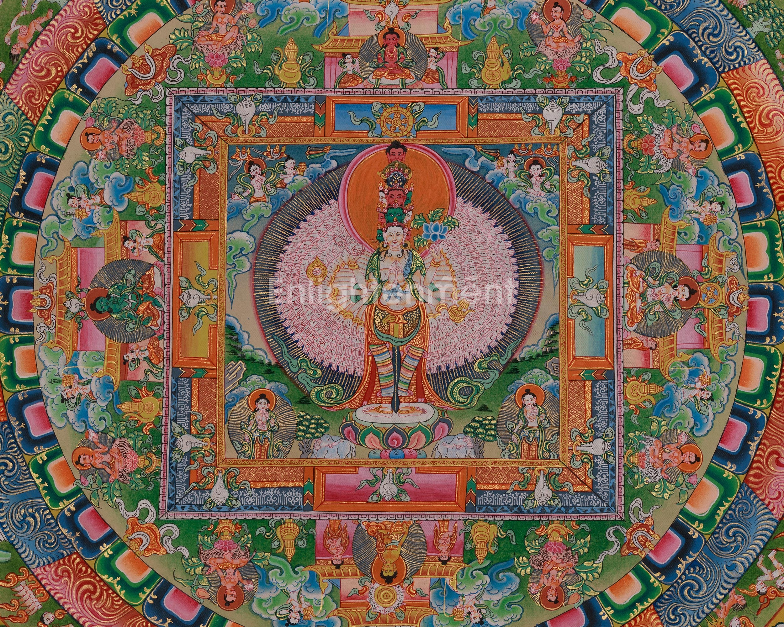 Himalayan 1000 Armed Chenrezig Thangka | Boundless Compassion