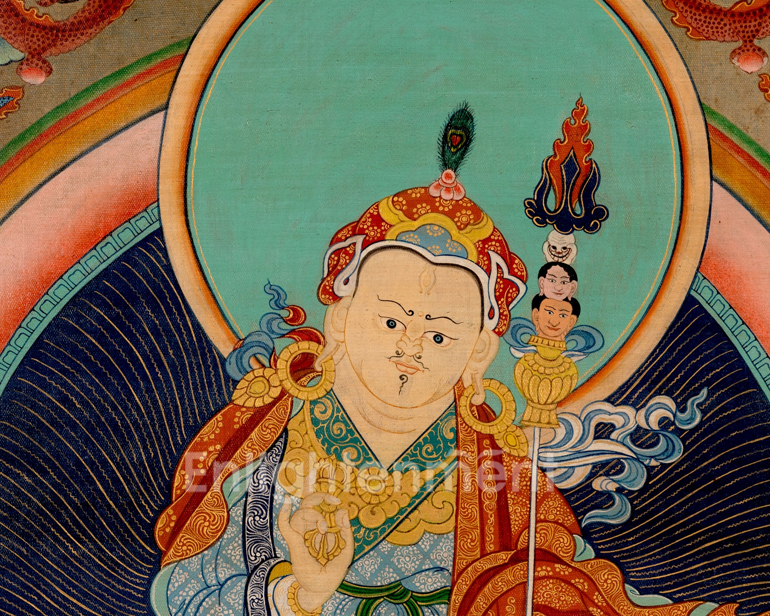 Guru Rinpoche Padmasambhava | Buddhist Thangka Art | Wall Decors