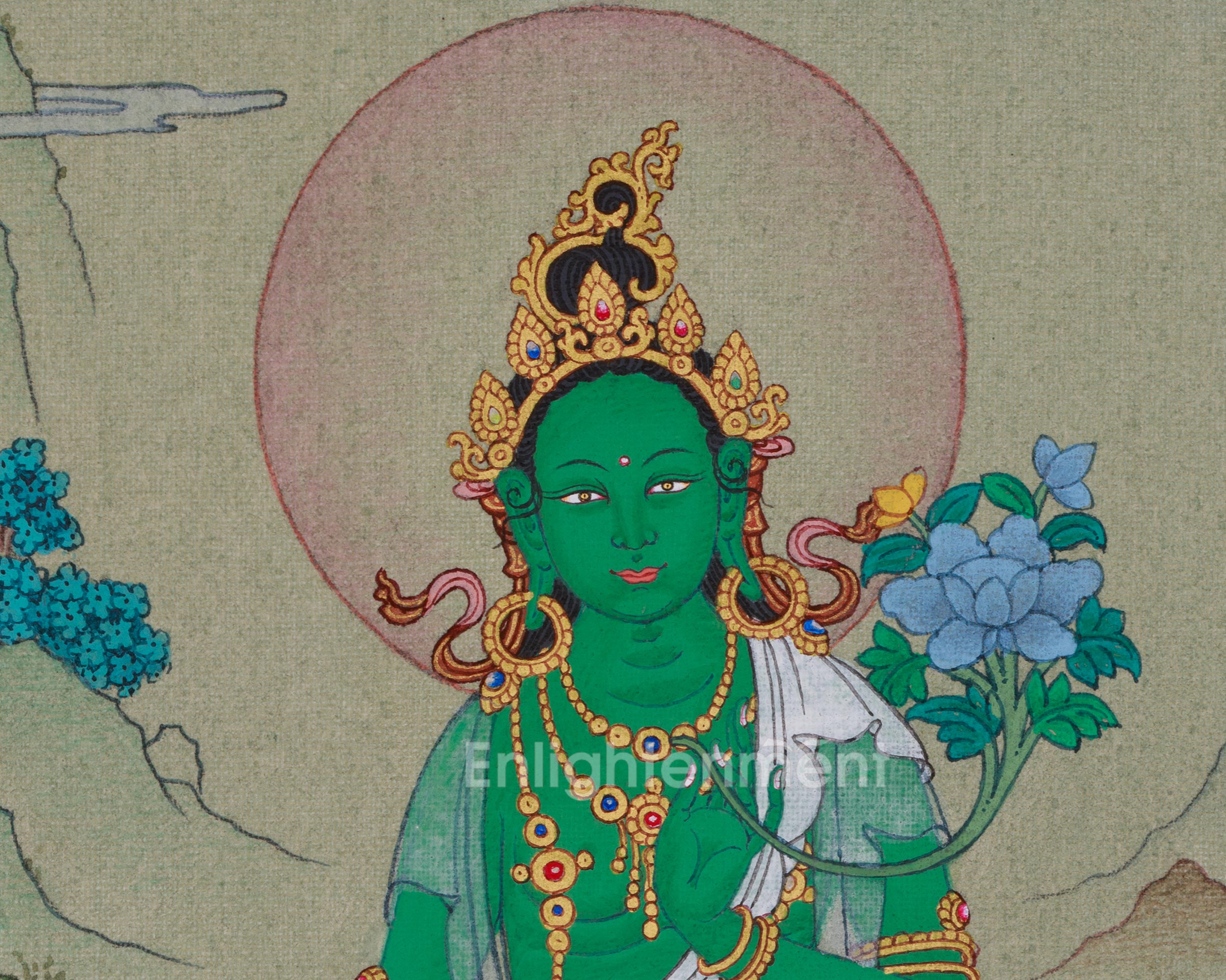 Mother of All Buddha Green Tara Thangka | A Sacred Source of Compassion and Protection