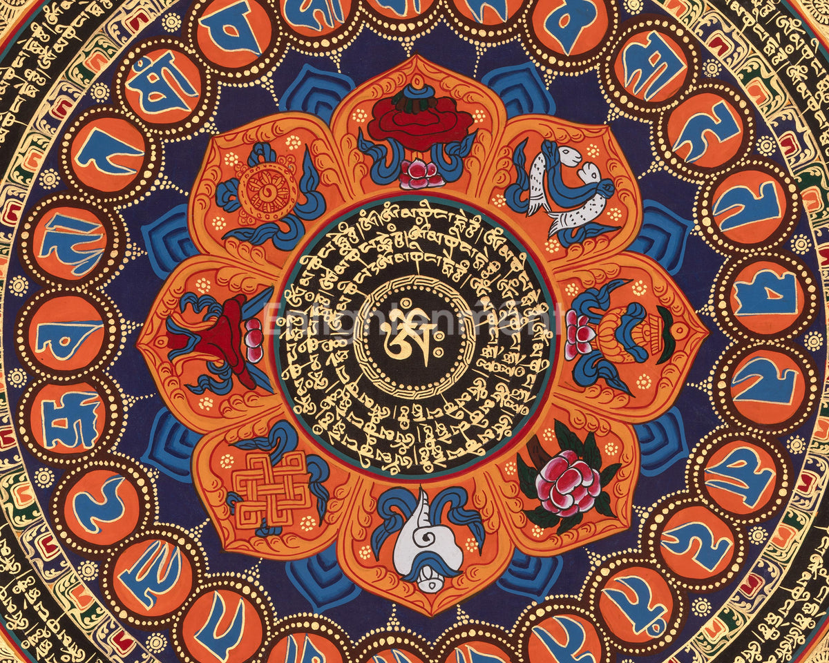 Eight Auspicious Symbols Mantra Mandala | The Universe and The Path To Enlightenment
