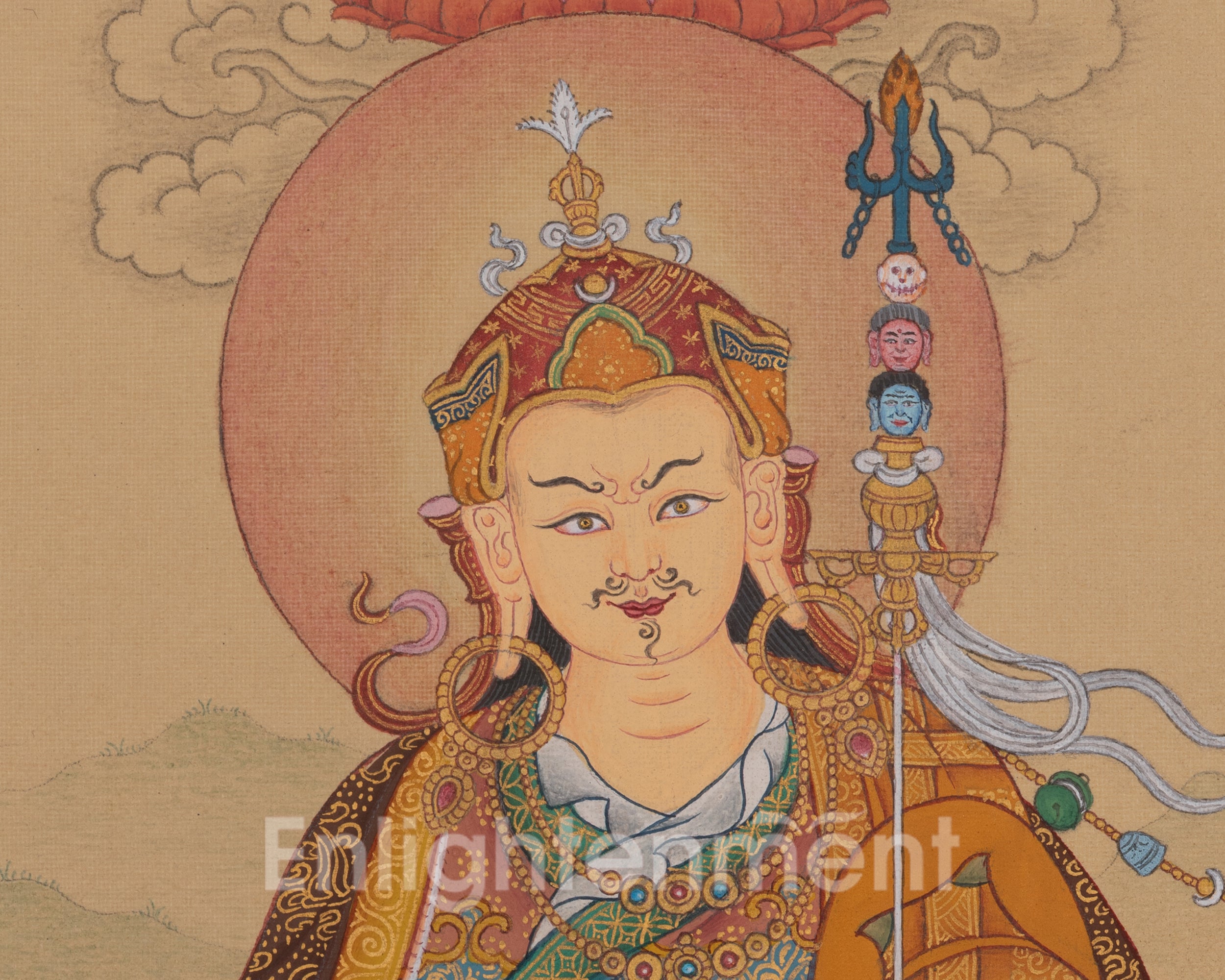 Padmasambhava Meditation Art | Guru Rinpoche Thangka | Spiritual Practice