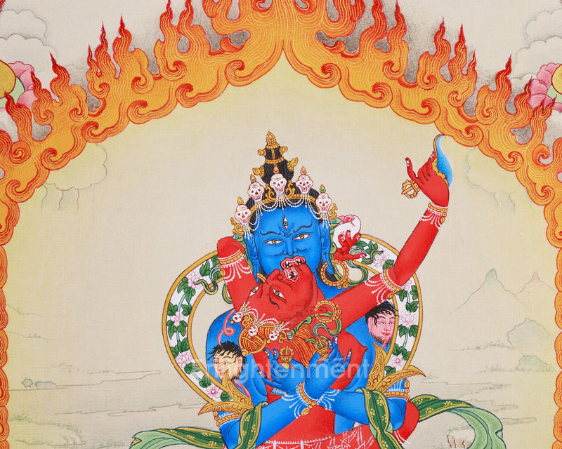 Chakrasamvara Yab-Yum Thangka | Powerful Tantric Deity Art