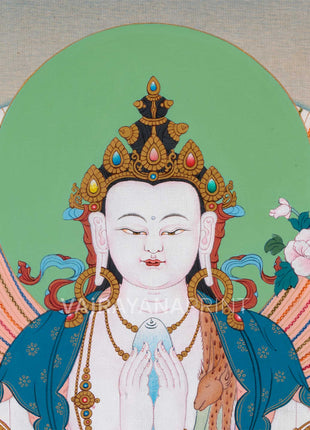 Chenresig with Vajrapani and Manjushri Thangka Print