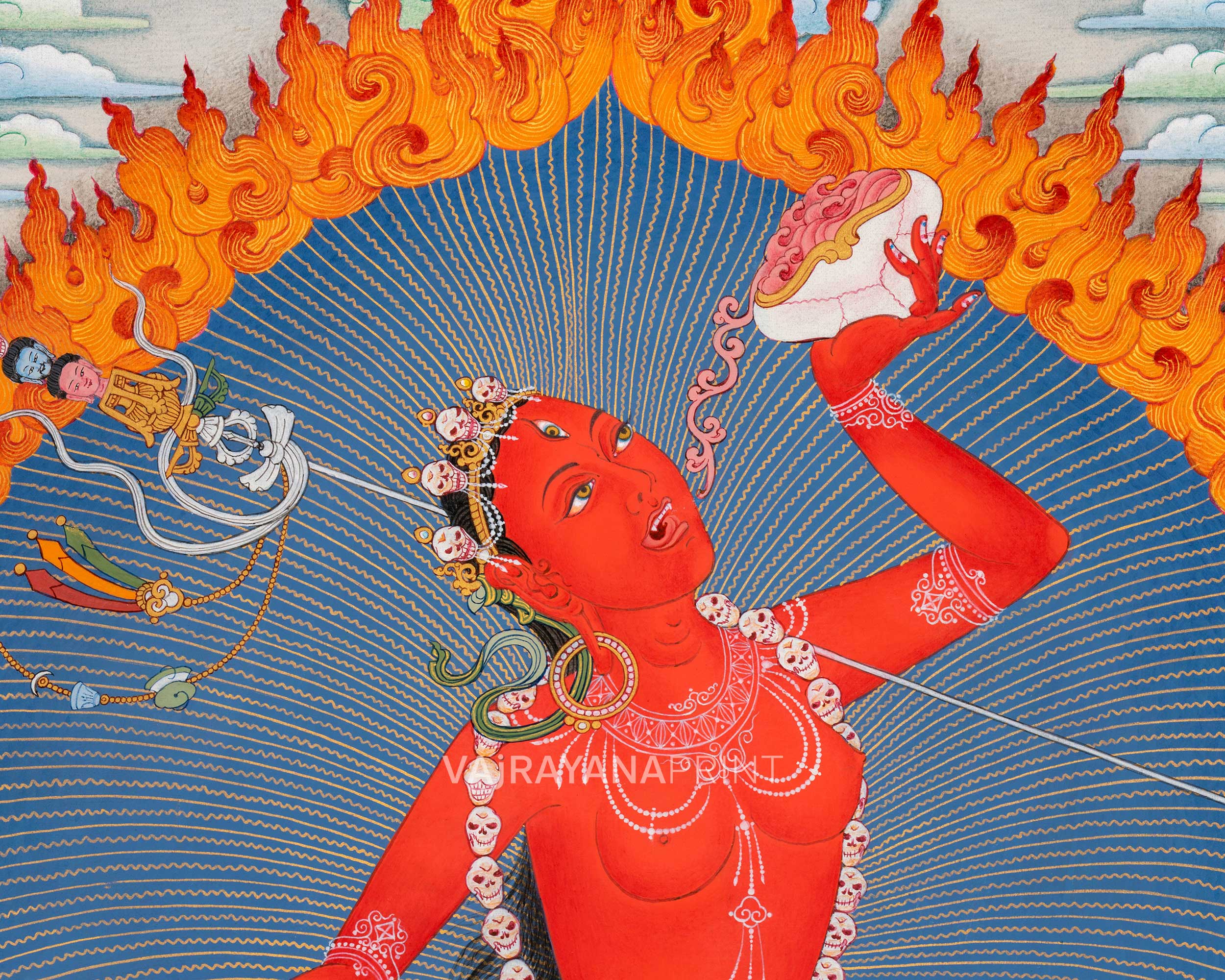 High Quality Vajrayogini Canvas Print |  Karma Gardi Style Dakini Artwork