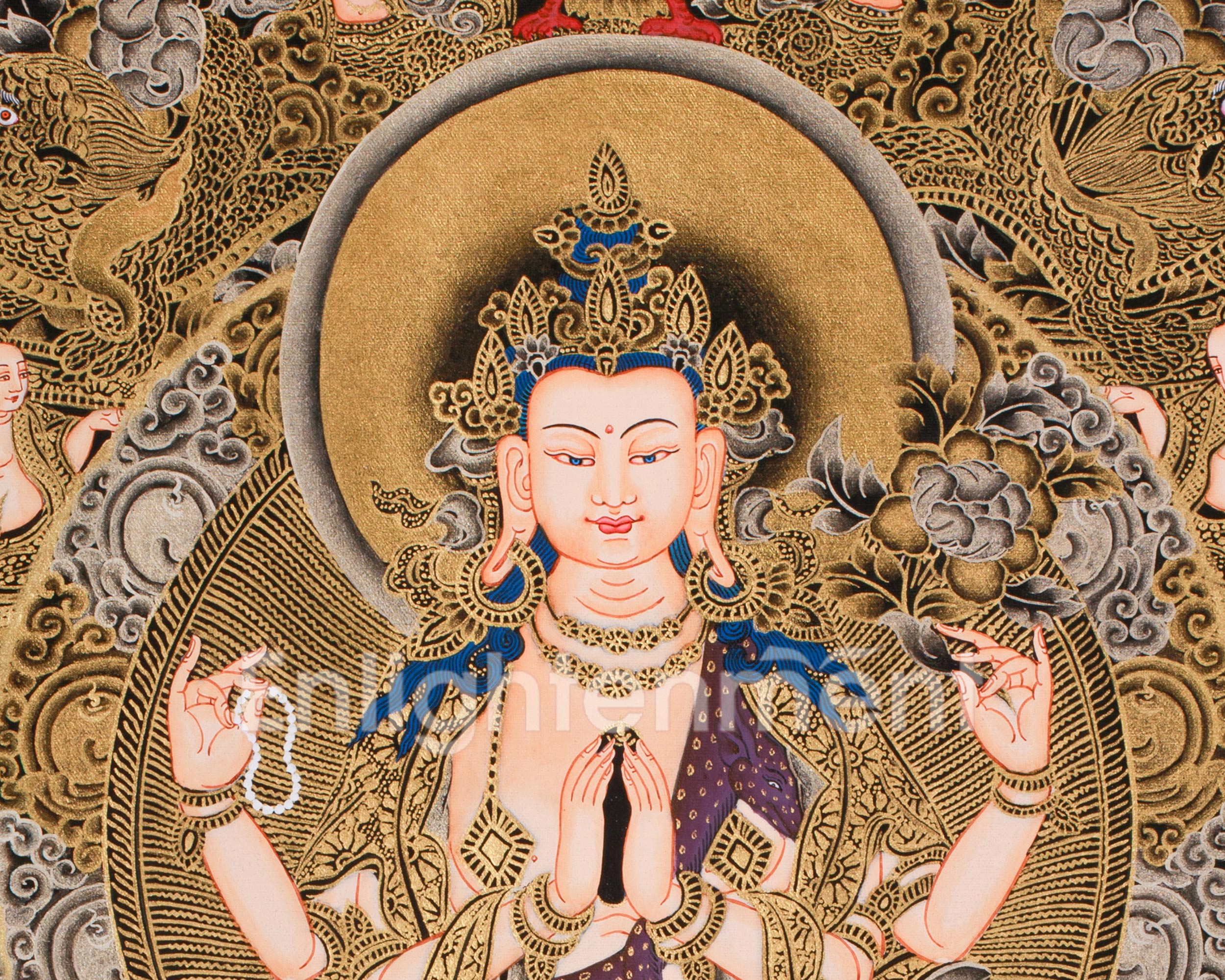 Rig Sum Gonpo | The Triad of Bodhisattvas Avalokiteshvara, Manjushri, and Vajrapani