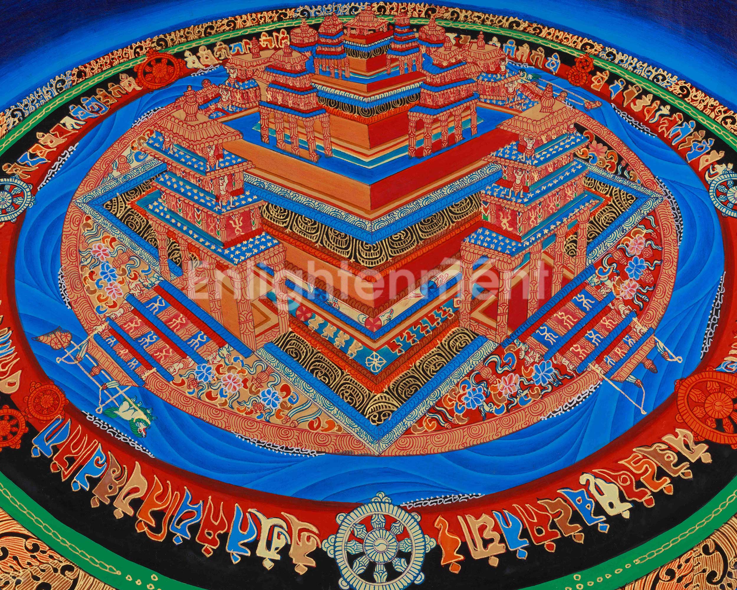 Traditional Three-Dimensional Kalachakra Mandala | The Divine Palace of Enlightenment
