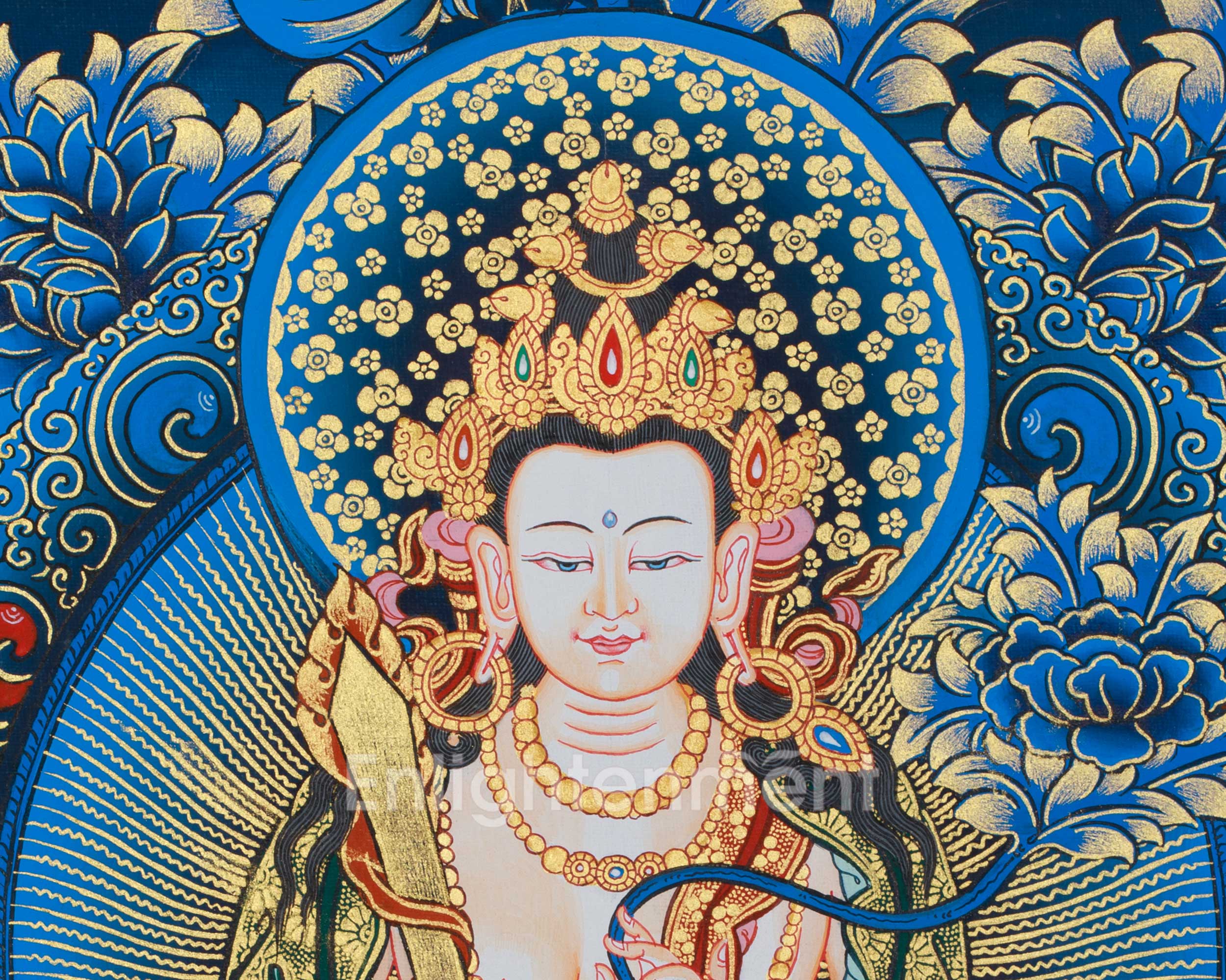 Thangka of Bodhisattva Manjushri | Tibetan Buddhist Wisdom Deity