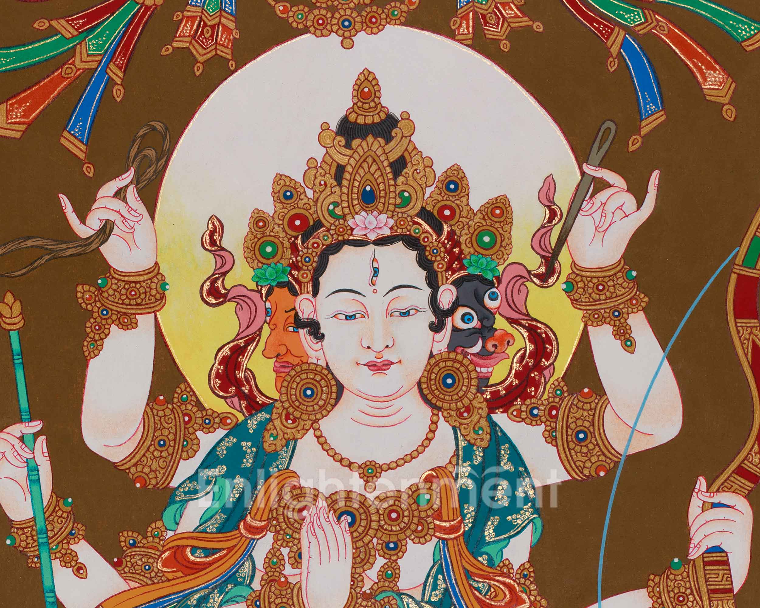 Goddess Marichi Thangka | Buddhist Deity of Light and Fearlessness