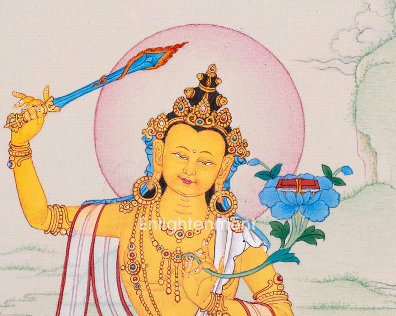 Manjushri Art, Hand painted Thangka