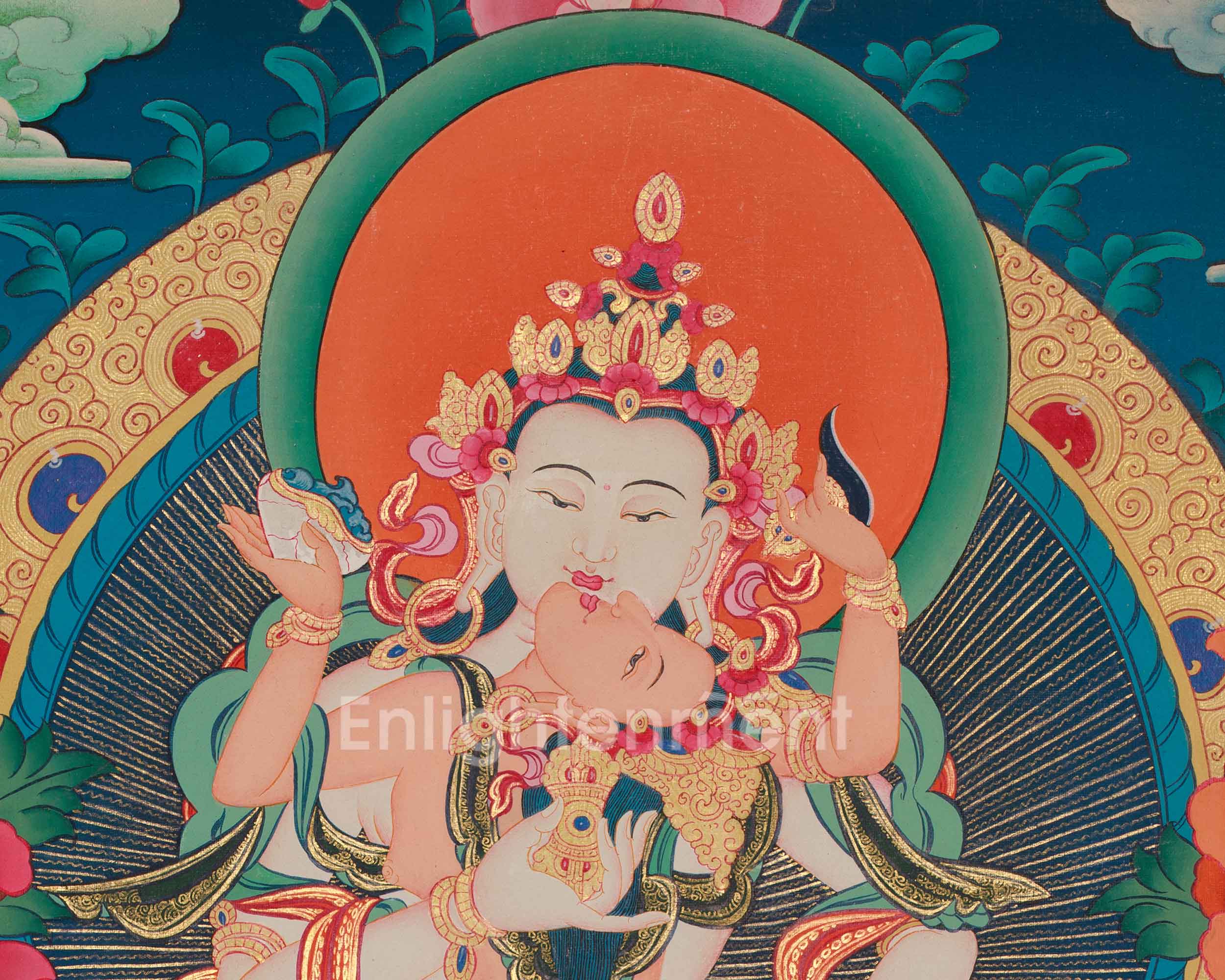 Vajrasattva Shakti Thangka | Embodying the Divine Masculine and Feminine Energy