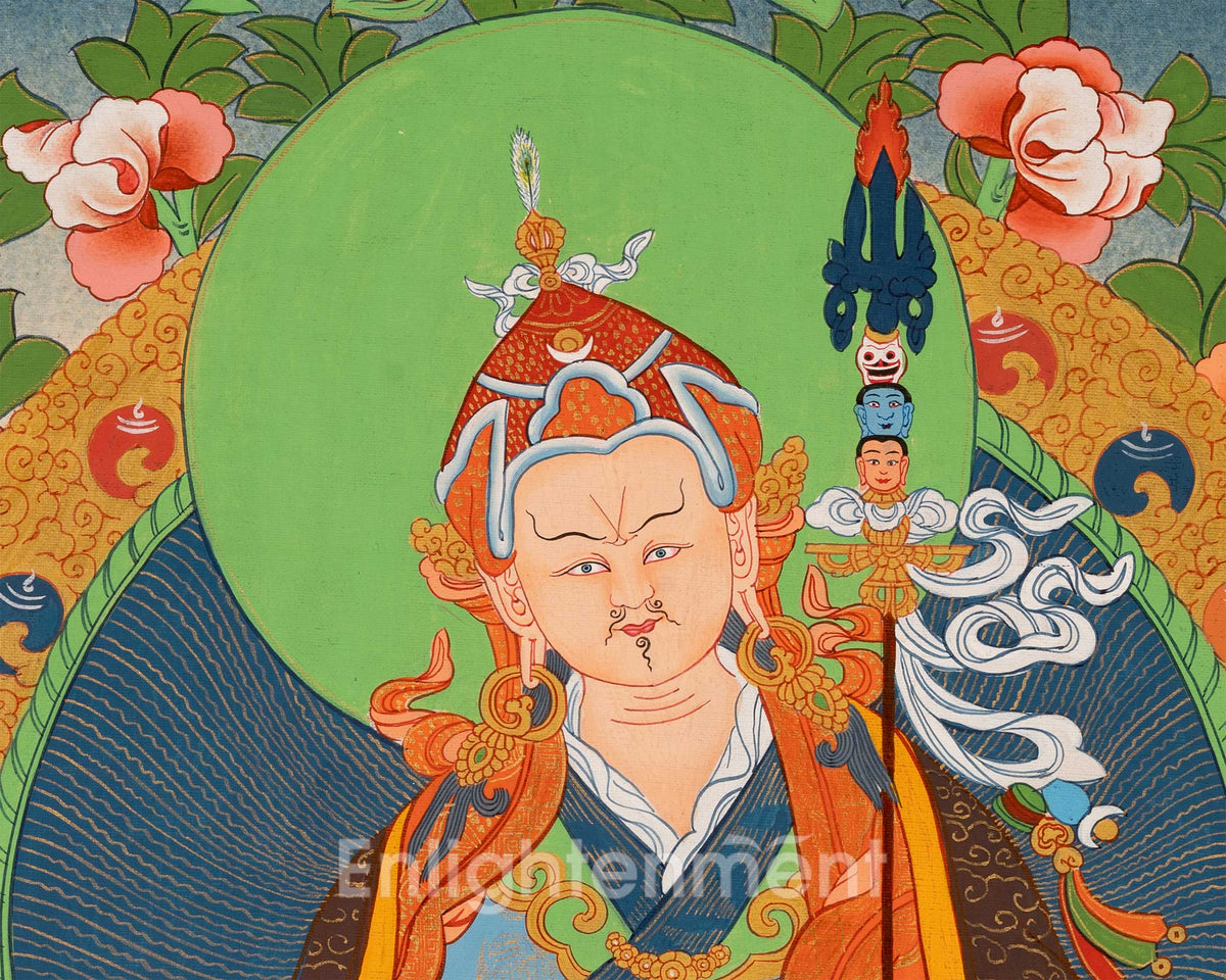 Guru Padmasambhava Thangka | Religious Painting | Wall Decors