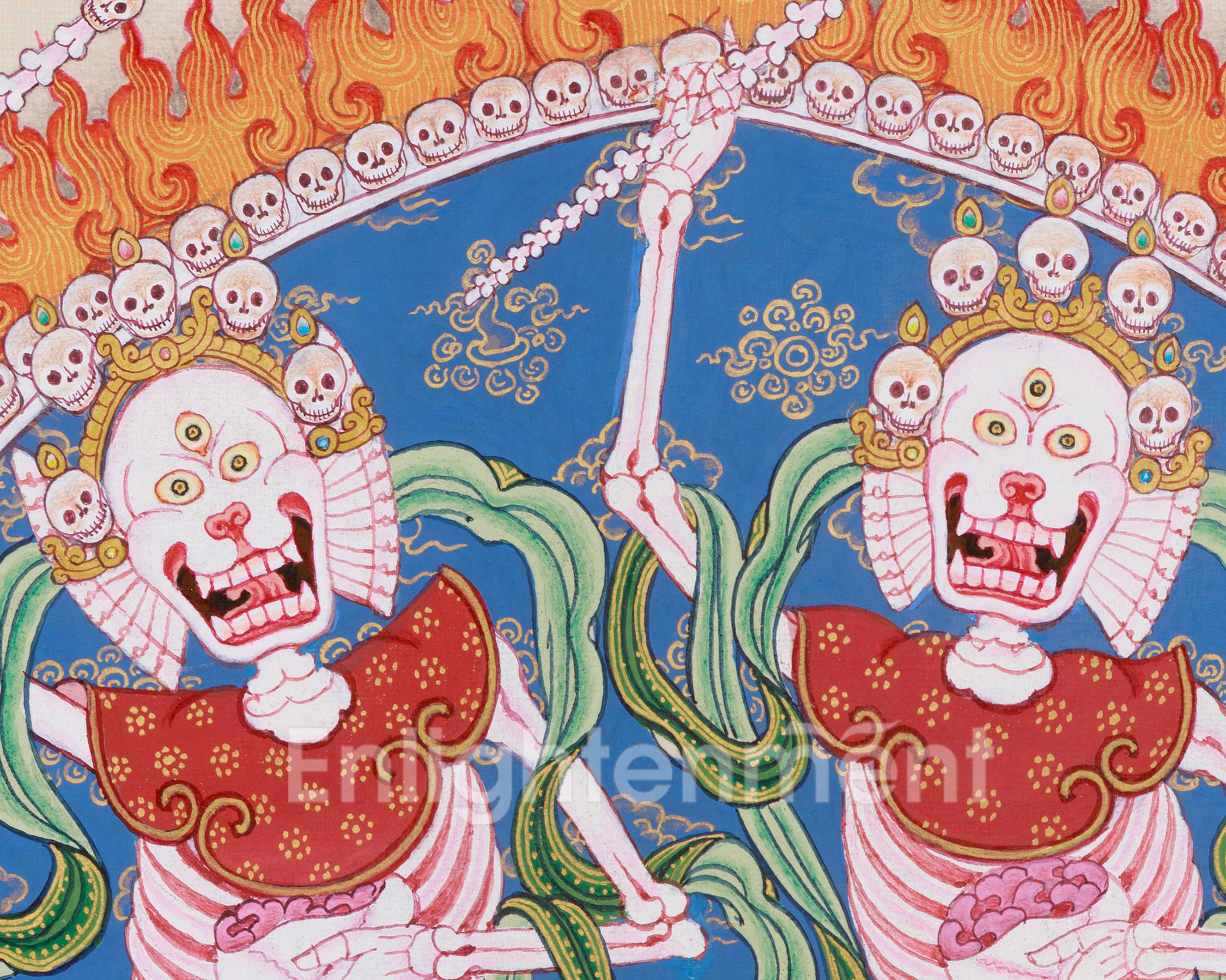 Chitipati Thangka Painting | Lord of the Cemetery