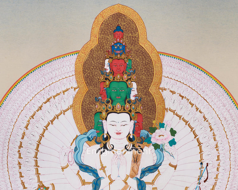 Buddha Avalokiteshvara Thangka | Bodhisattva of Infinite Compassion