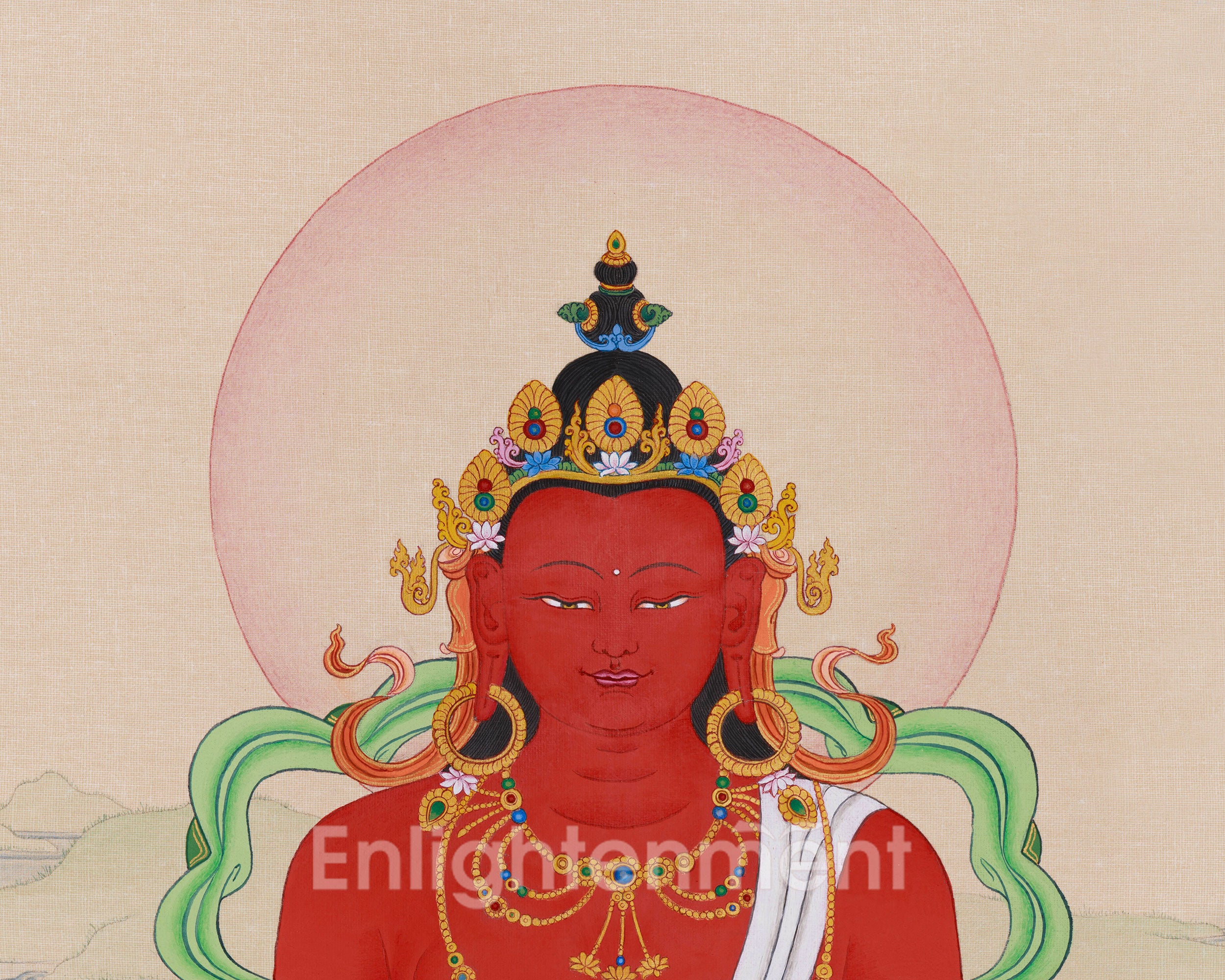 Amitayus Longevity Buddha "The Immortal One" Thangka | Buddha of Infinite Life