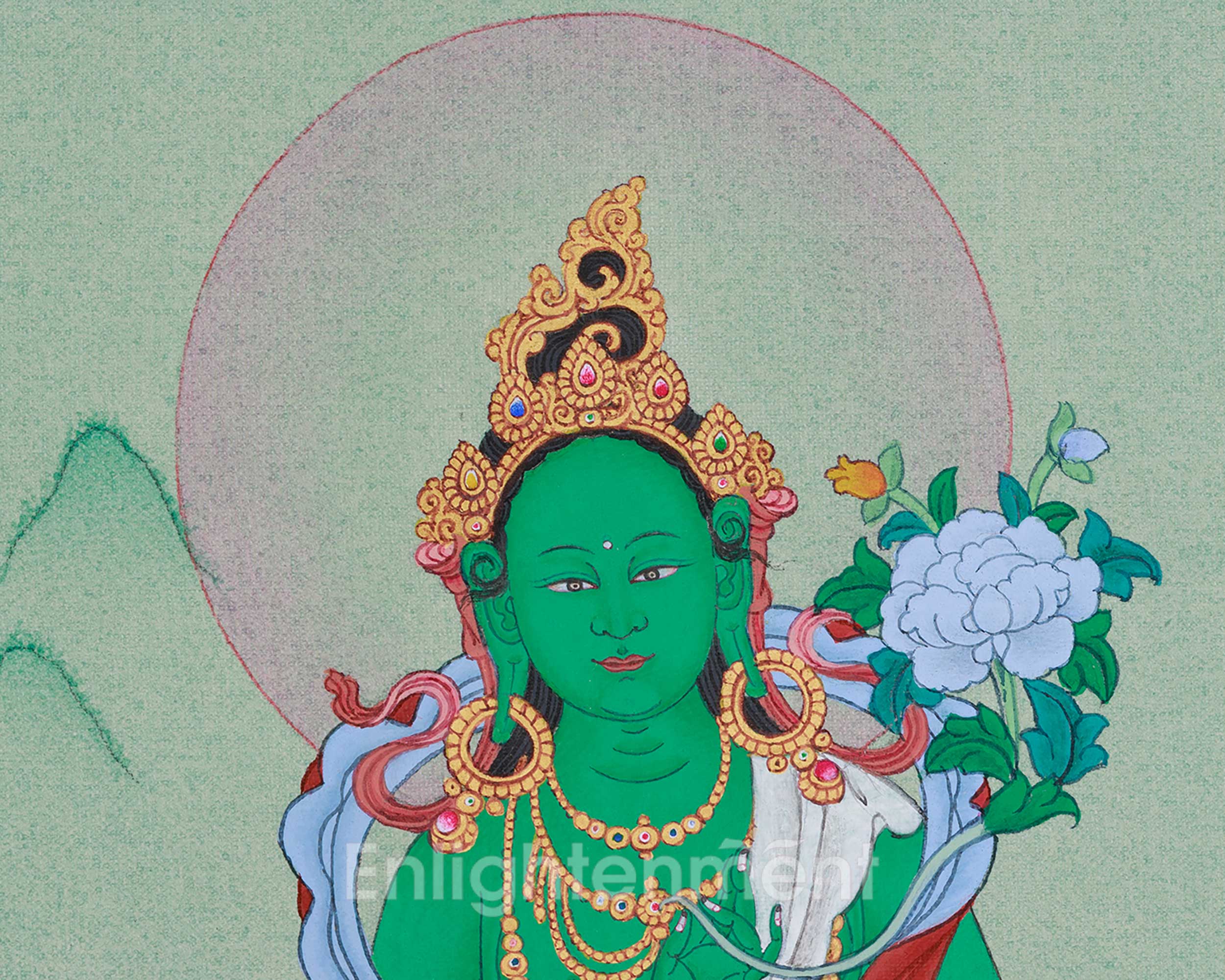 Liberation Mother Green Tara Thangka | Compassion & Healing Deity