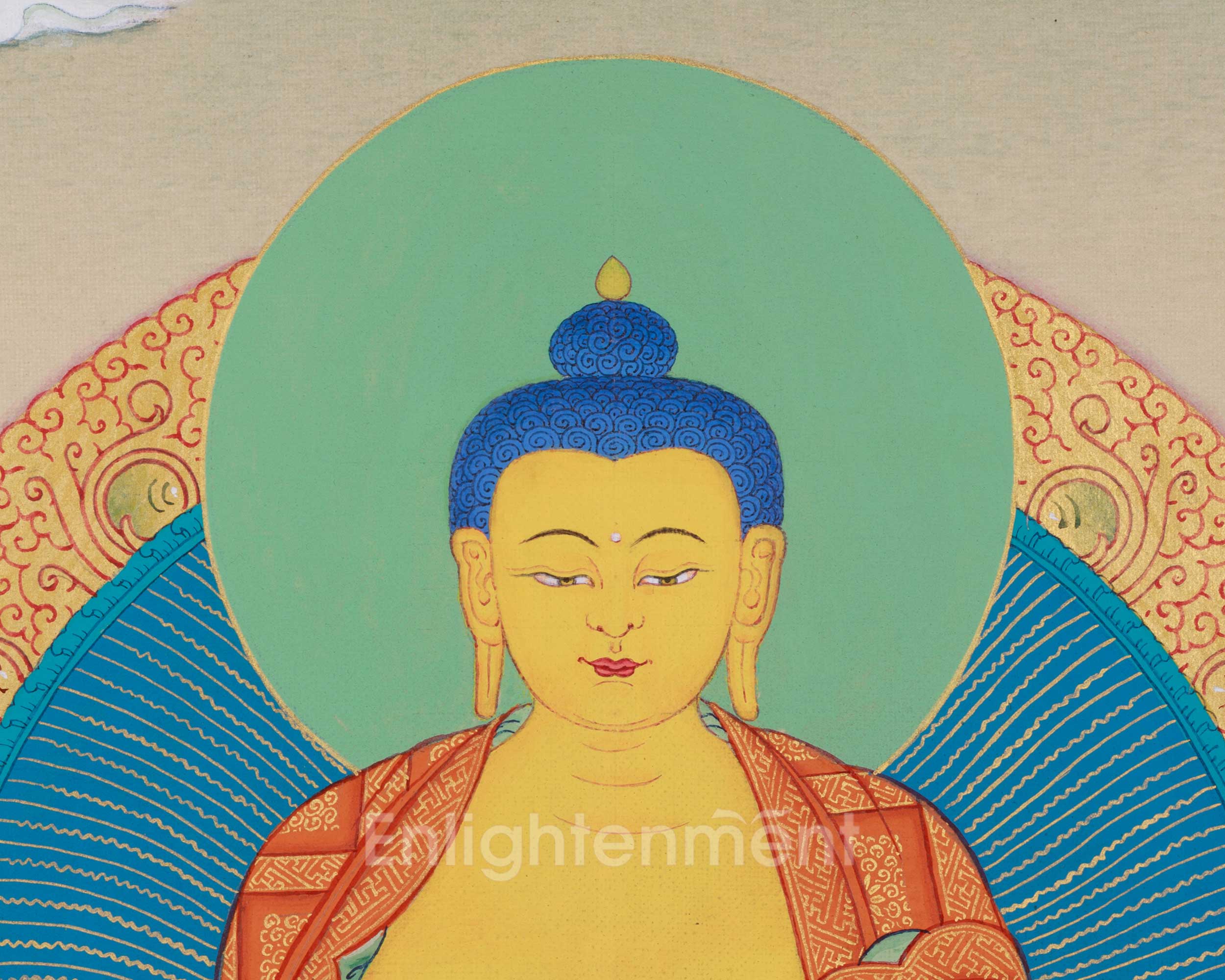 Small Buddha Thangka in 24K Gold