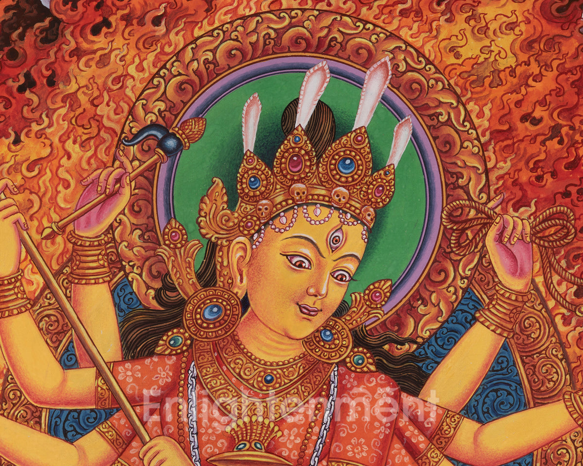 Durga Thangka | Represents Supreme Divine Feminine Cosmic Energy