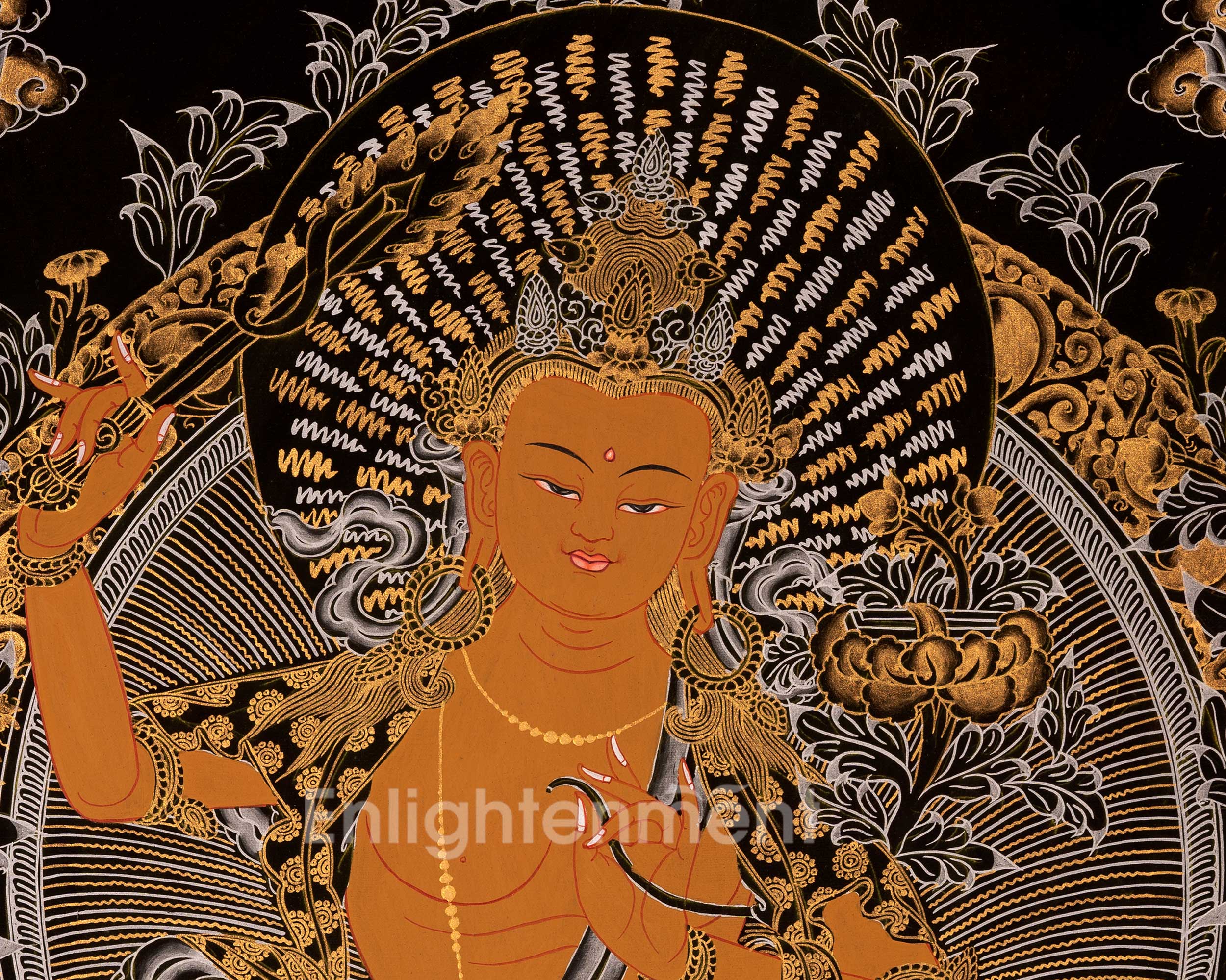 Bodhisattva Manjushree Thangka | Buddhist Art Painting