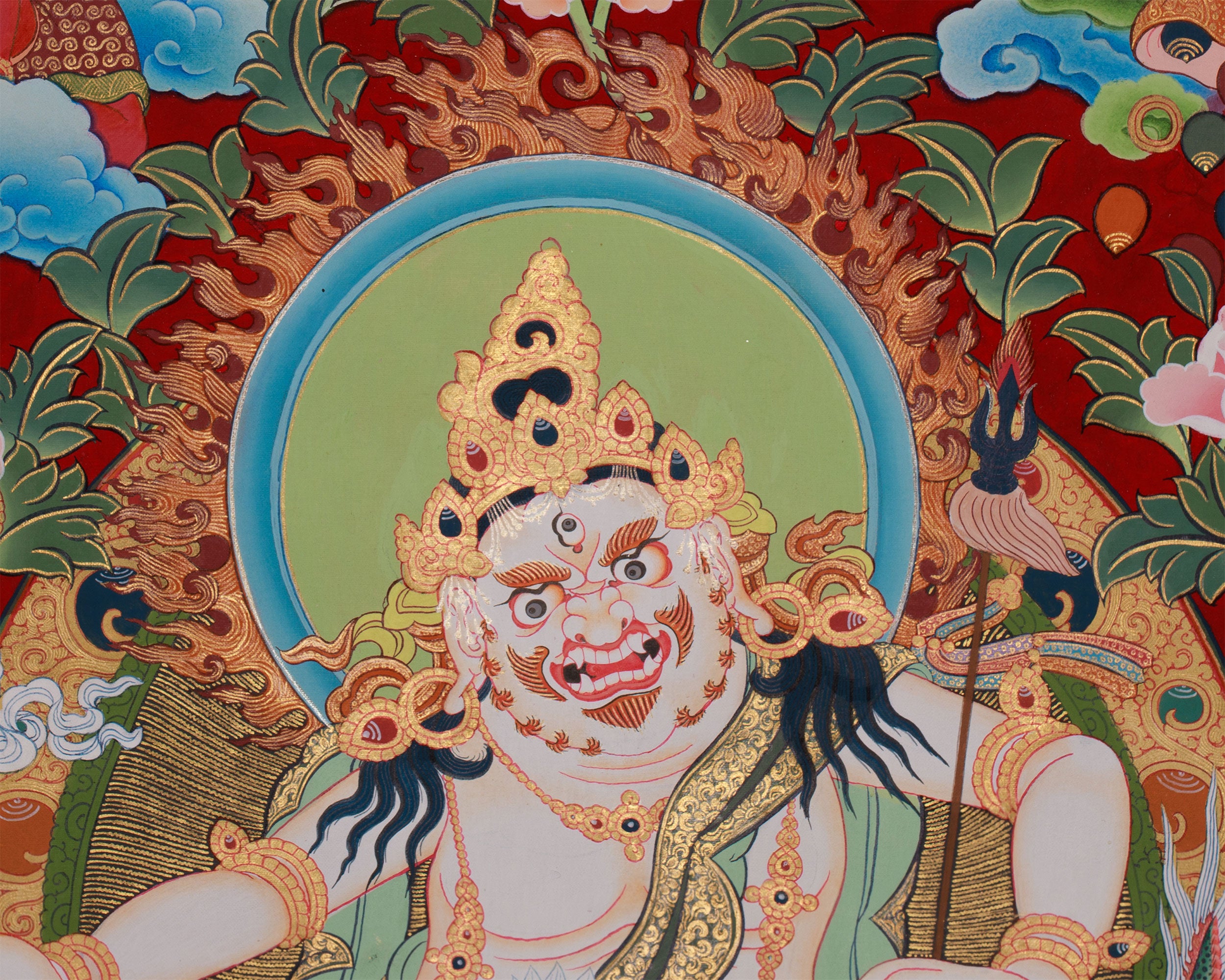 Tibetan Wealth Deity, White Dzambhala | Guardian of Prosperity and Vajrayana Abundance