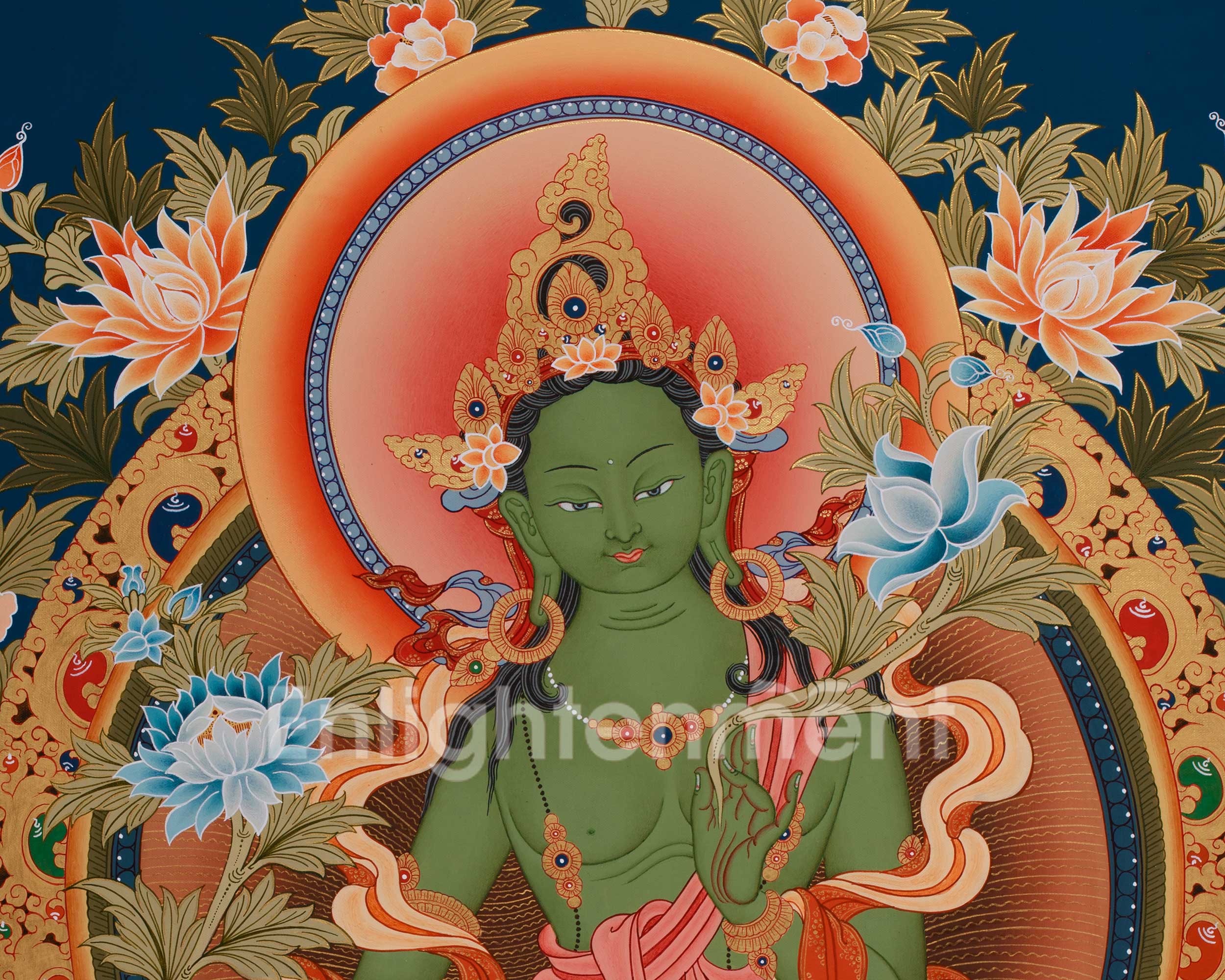 The Compassionate Shyamatara (Green Tara) Thangka | Tara’s Blessings of Protection & Swift Aid