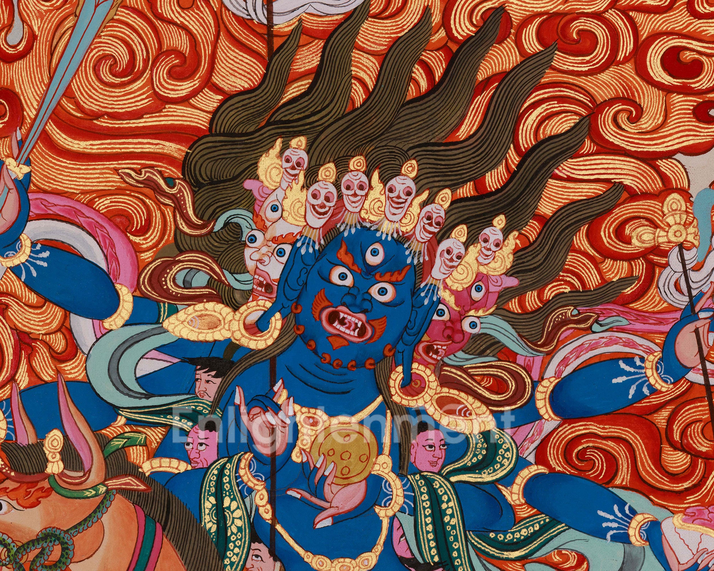 Palden Lhamo Tibetan Thangka | Powerful Female Dharma Protector