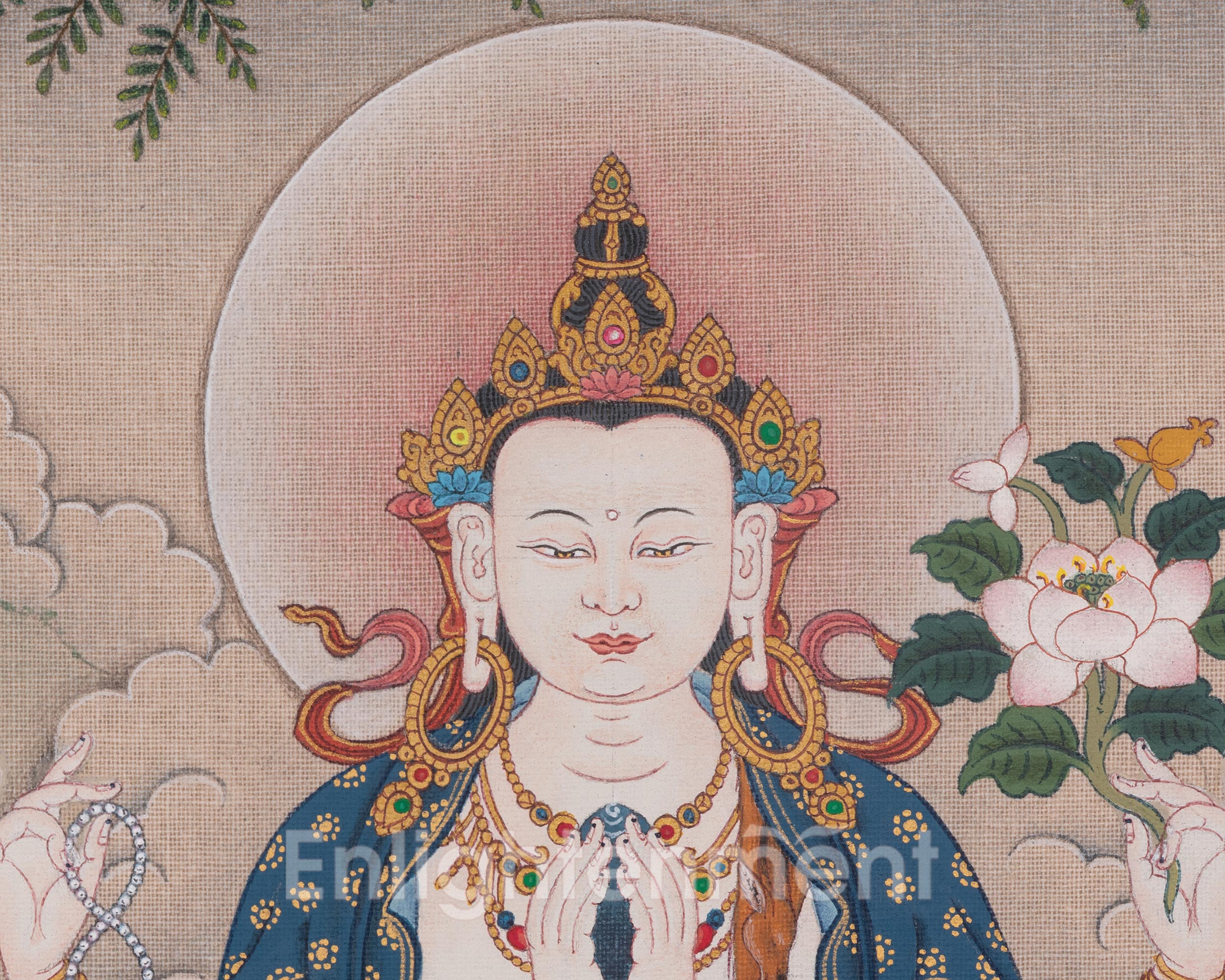 Chenrezig Devotional Painting | Compassion Buddha | Traditional Thangka