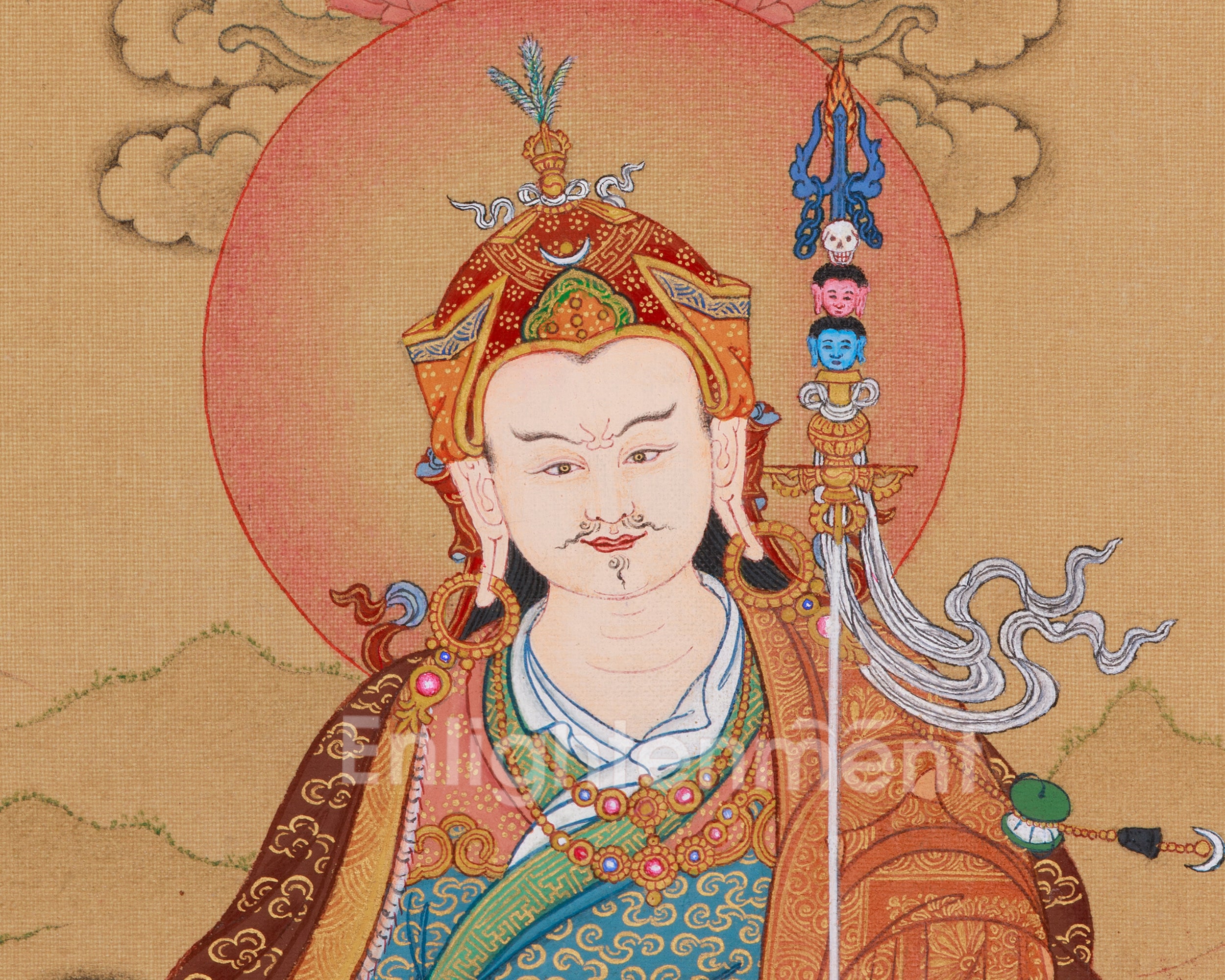 Guru Rinpoche With Amitabha | Lotus Born Guru | LHASA Hues