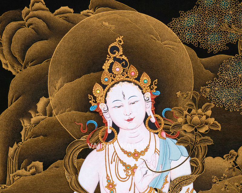 Sita Tara 24K Gold Thangka |  Divine Feminine | Compassion and Healing Art