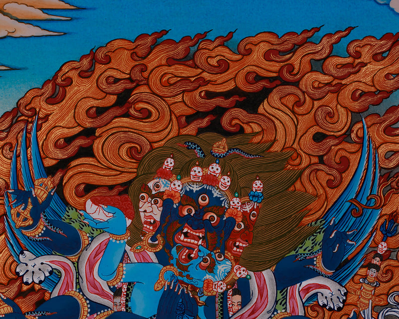 Vajrakilaya Yab Yum Thangka | Tantric Union of Power & Compassion