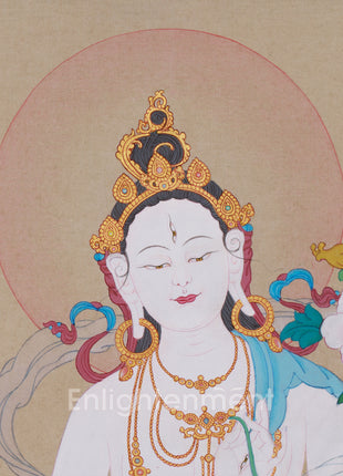 Tibetan Bodhisattva Tara | Seven-Eyed Goddess, White Dolma Artwork