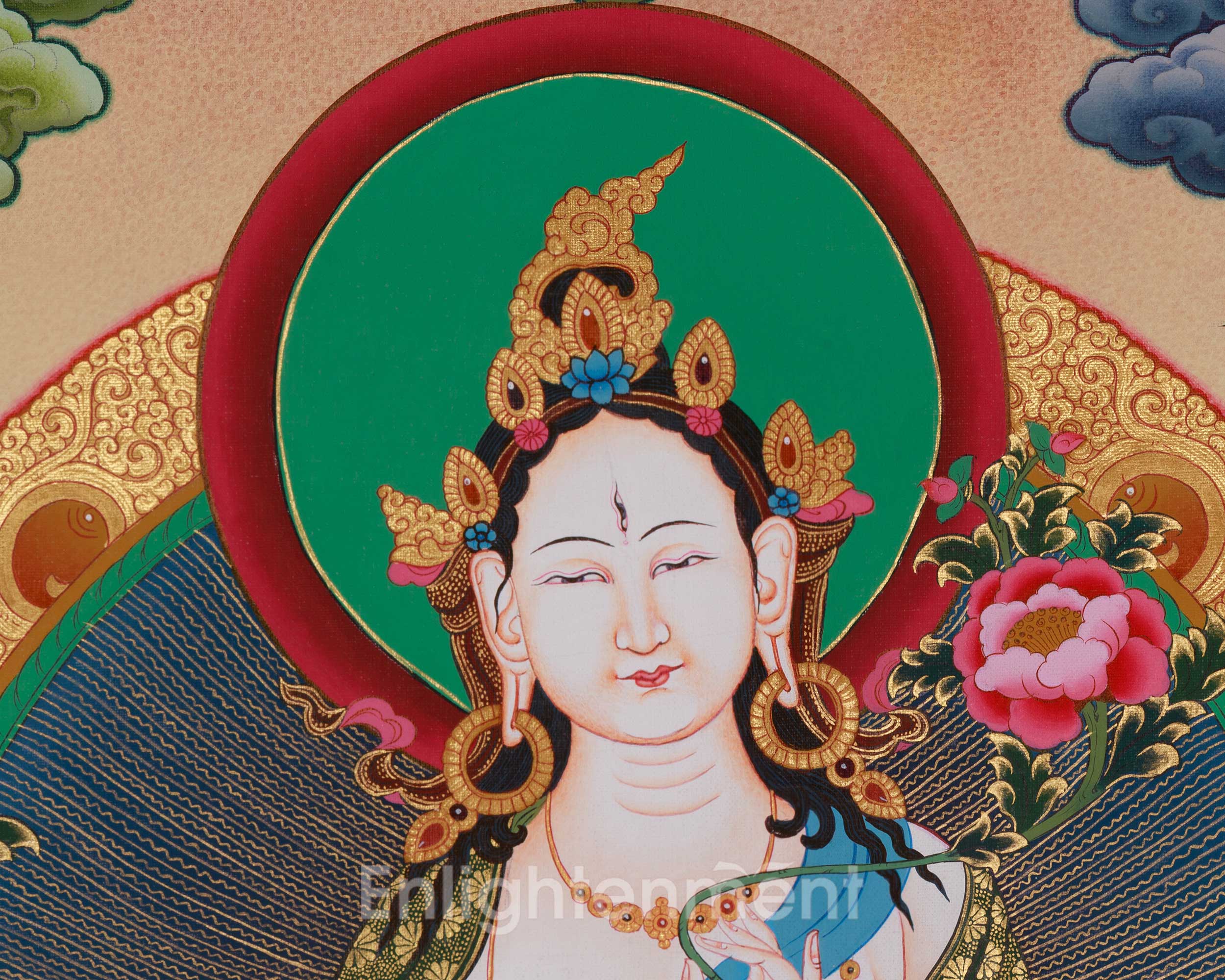 White Tara Spiritual Art | Sita Tara | Healing Deity | Female Buddha