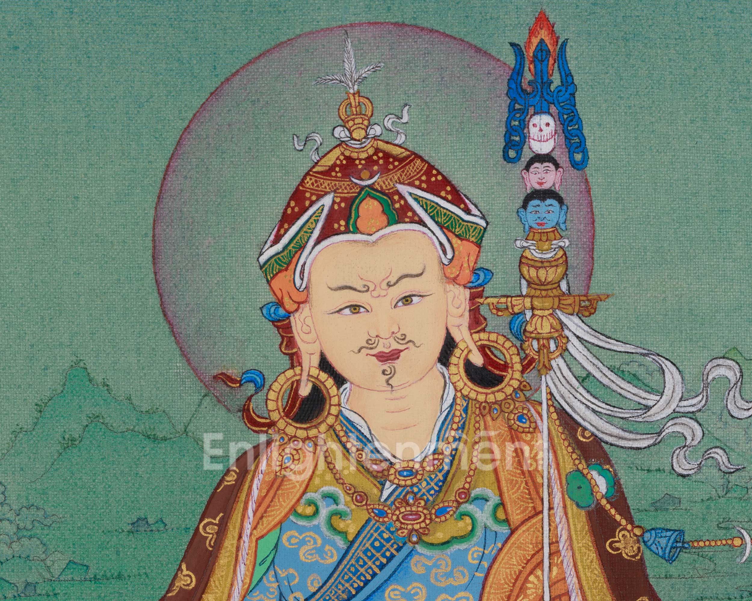 Vajrayana Deity Guru Rinpoche Artwork |  Embodiment of Enlightened Presence